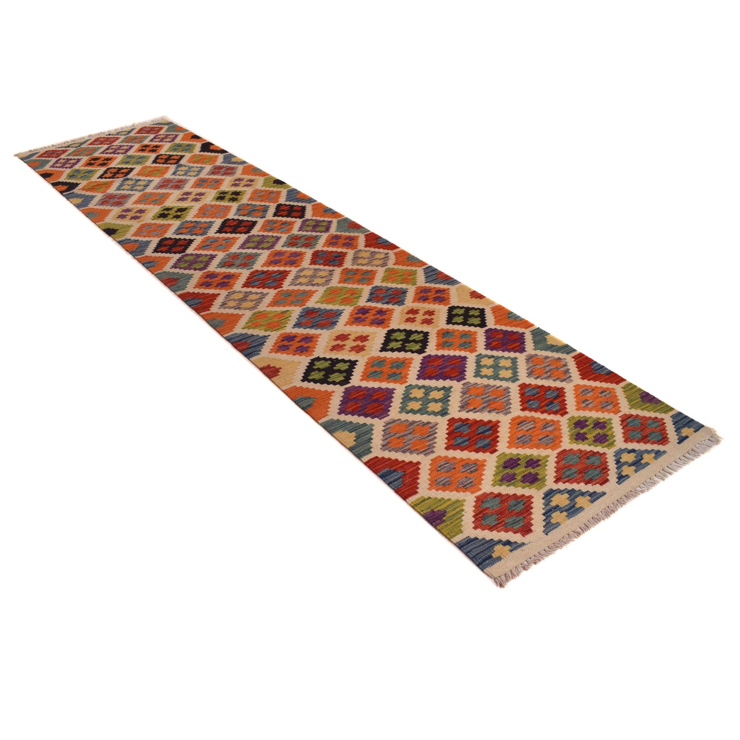 Vegetable Kelim Runner 2' 7" x 10' 0" (ft) - No. P34258