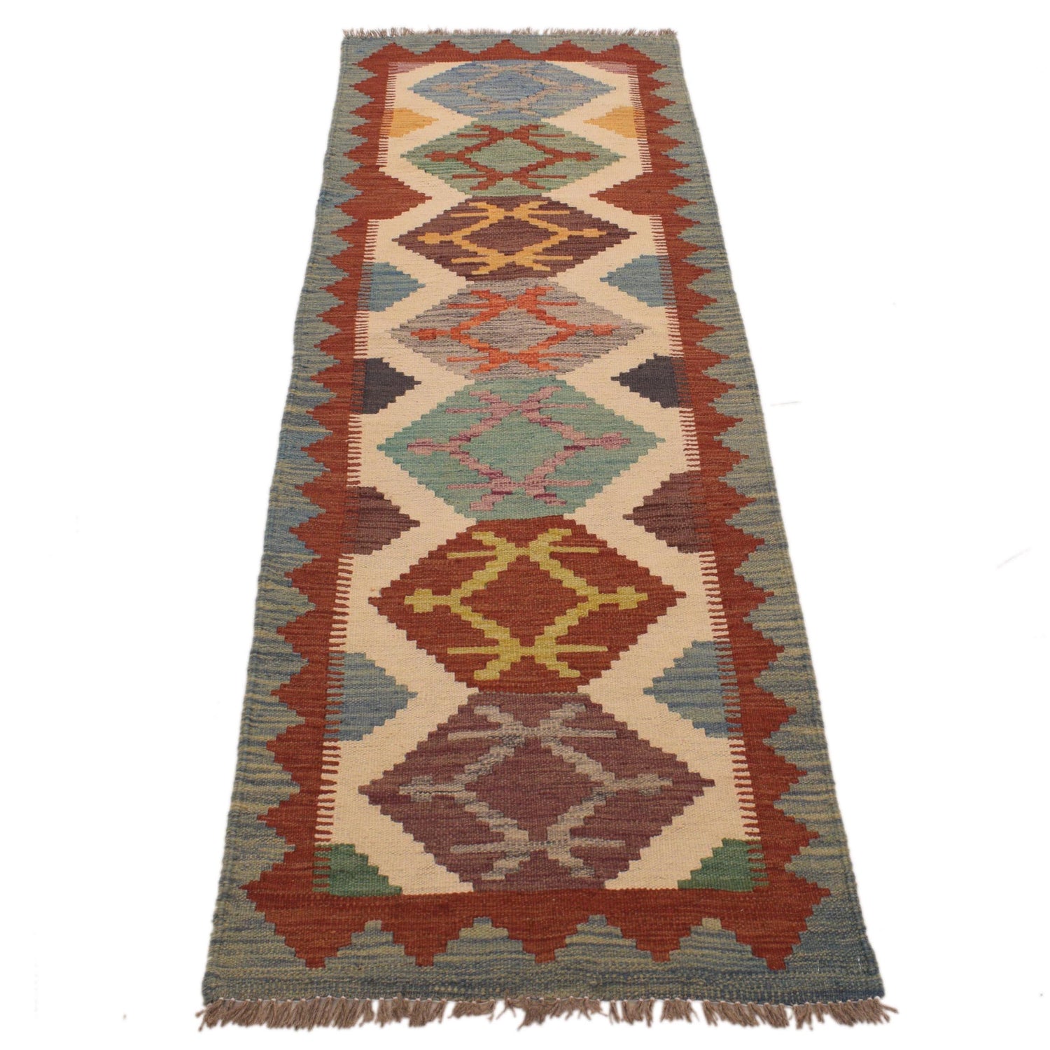 Vegetable Kilim Runner 2' 1" x 6' 8" (ft)- No. P34276