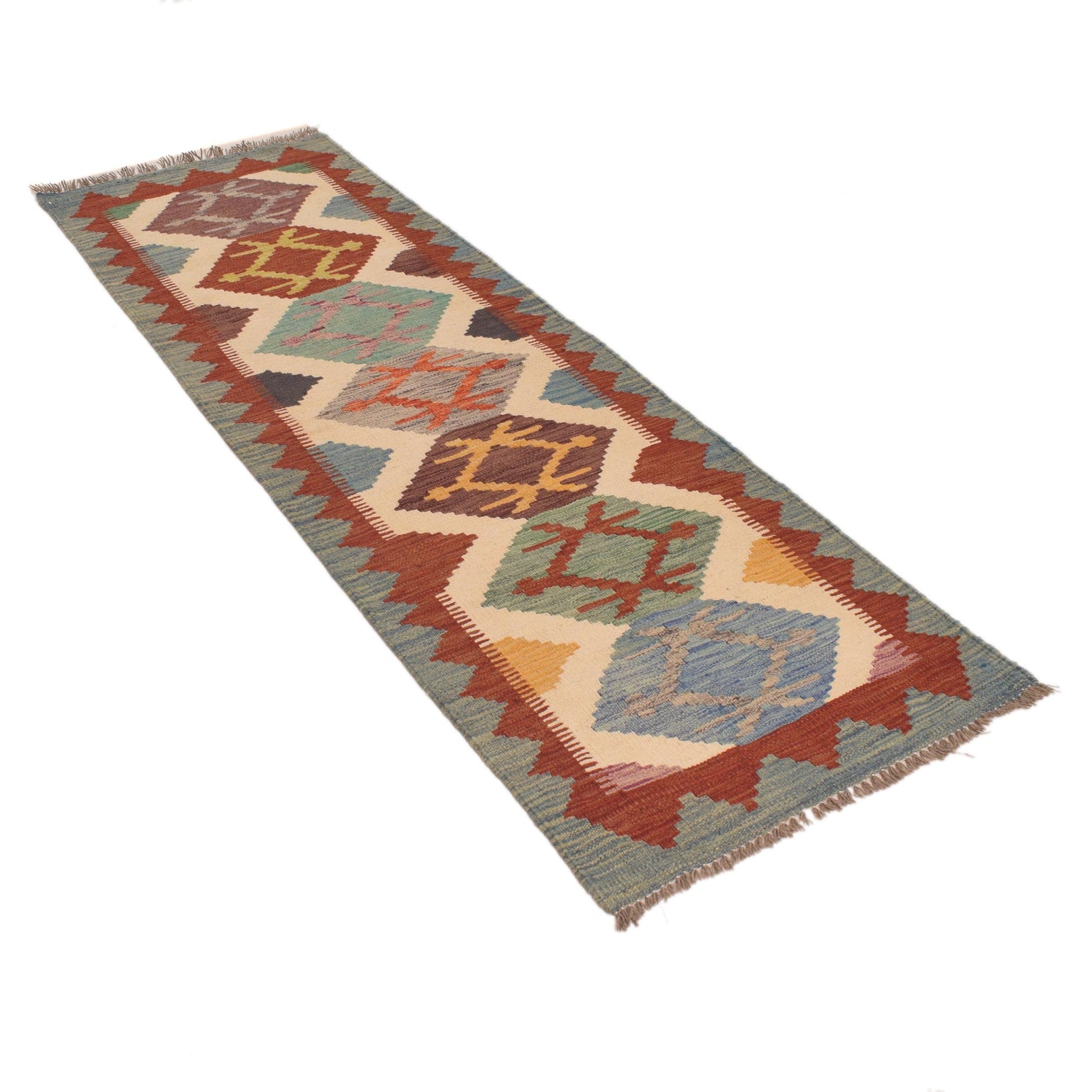Vegetable Kilim Runner 2' 1" x 6' 8" (ft)- No. P34276