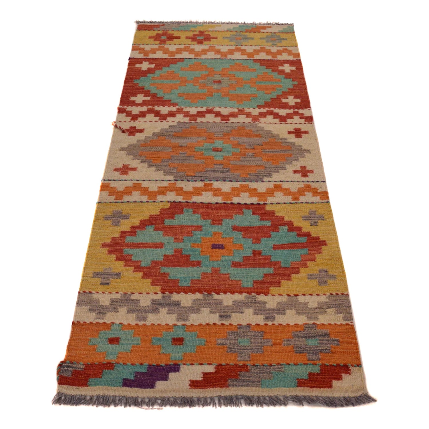 Vegetable Kelim Runner 2' 1" x 6' 8" (ft)- No. P34321