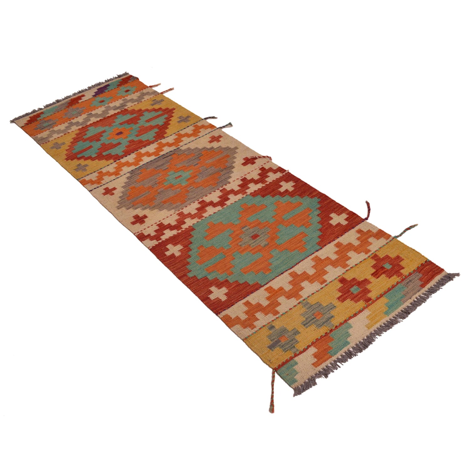 Vegetable Kelim Runner 2' 1" x 6' 8" (ft)- No. P34321