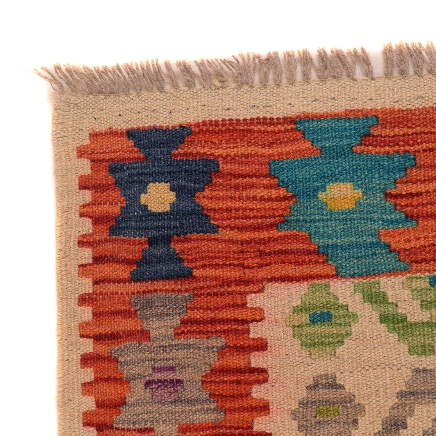 Handmade Vegetable Kelim 4' 1" x 5' 9" (ft) - No. P34355