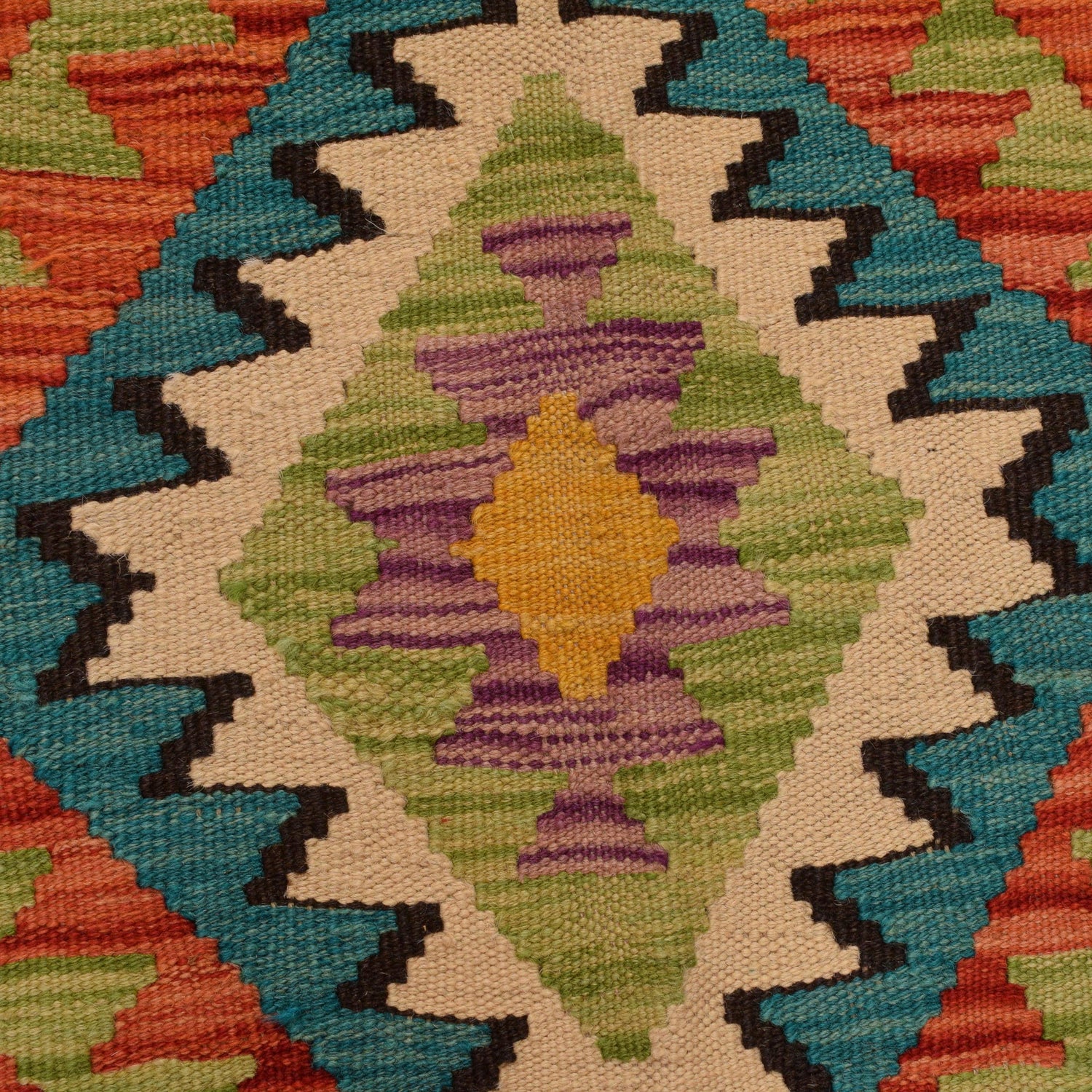 Handmade Vegetable Kelim 4' 1" x 5' 9" (ft) - No. P34355