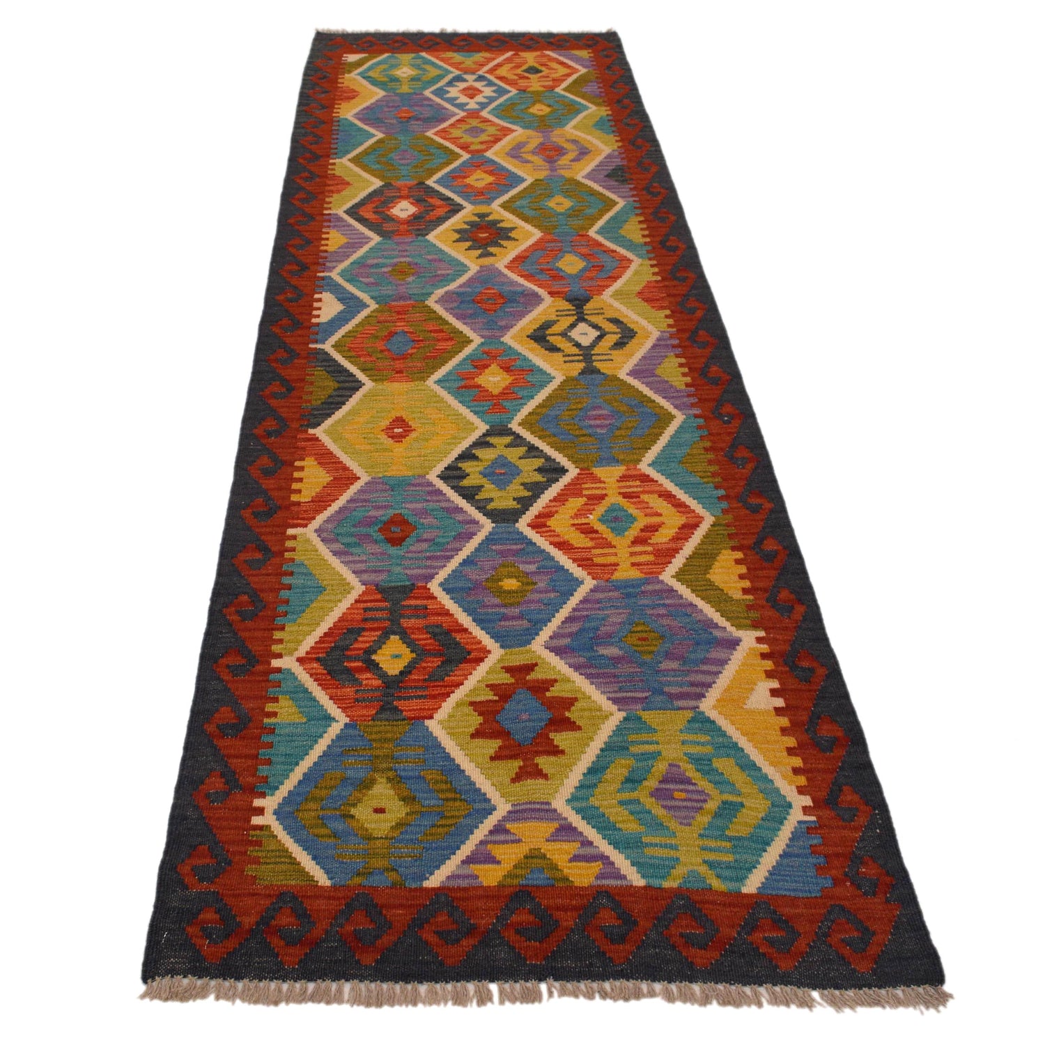 Vegetable Kilim Runner 2' 8" x 9' 7" (ft) - No. P34357