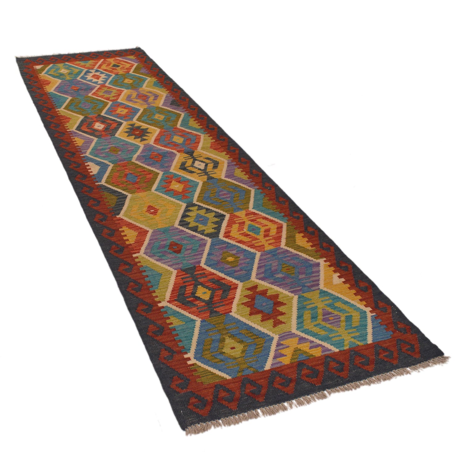 Vegetable Kilim Runner 2' 8" x 9' 7" (ft) - No. P34357