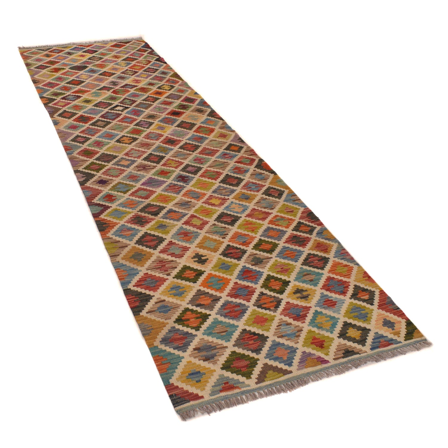 Vegetable Kelim Runner 2' 8" x 9' 8" (ft) - No. P34359