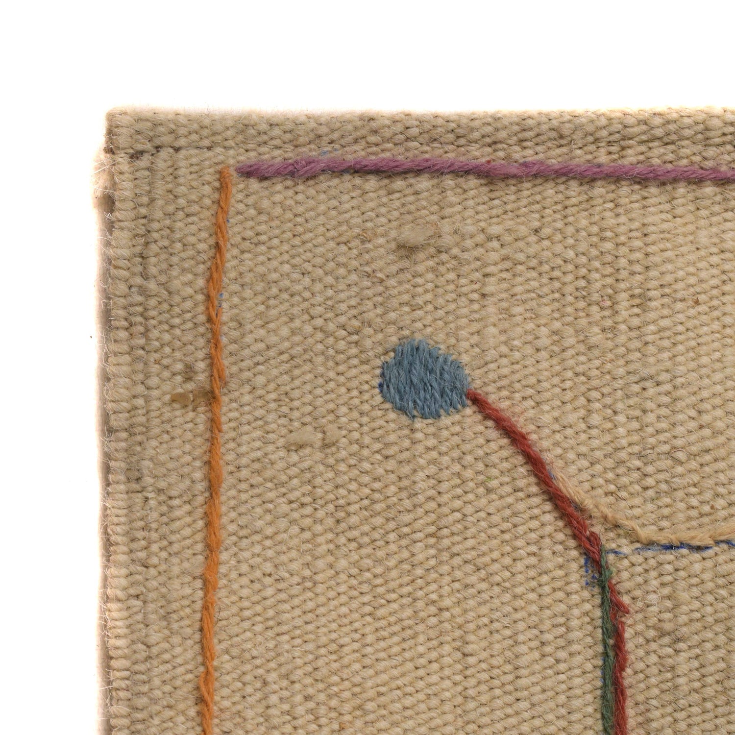 Pakistani Embroidery Kilim 6' 7" x 9' 9" (ft) - No. P34394