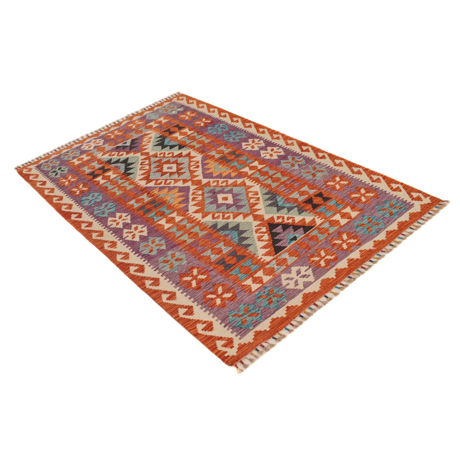 Handmade Vegetable Kilim 4' 0" x 6' 1" (ft) - No. P34900