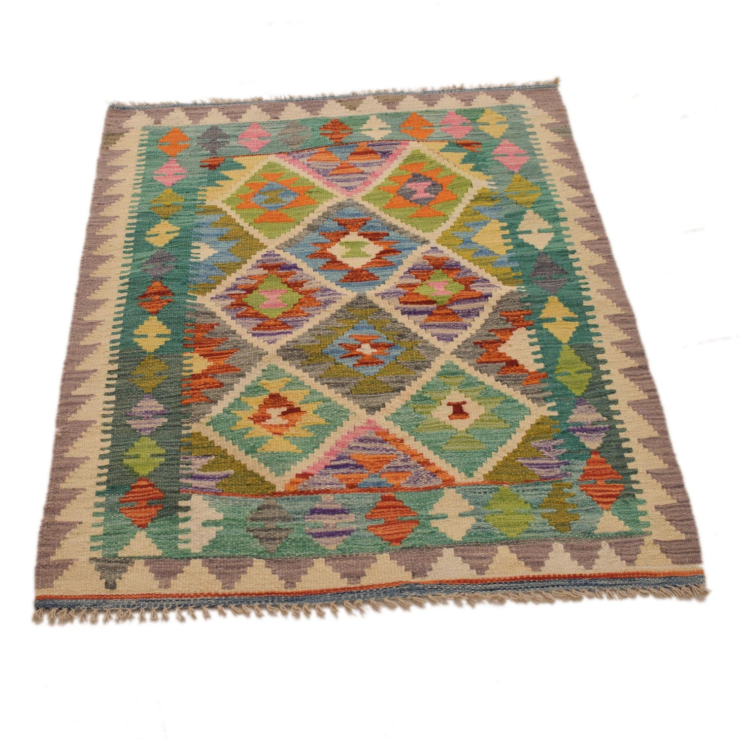 Handmade Vegetable Kilim 2' 8" x 3' 9" (ft) - No. P34902