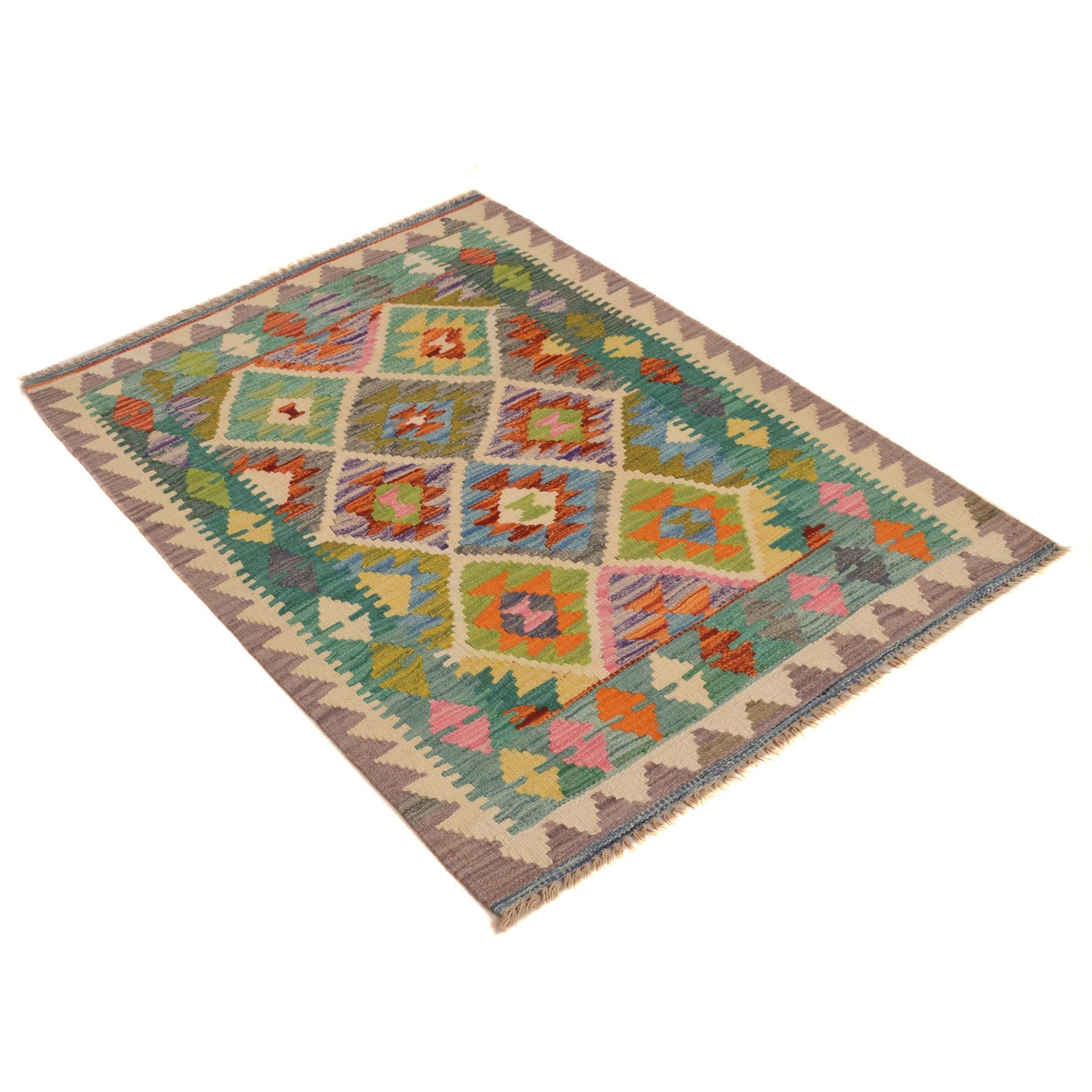 Handmade Vegetable Kilim 2' 8" x 3' 9" (ft) - No. P34902