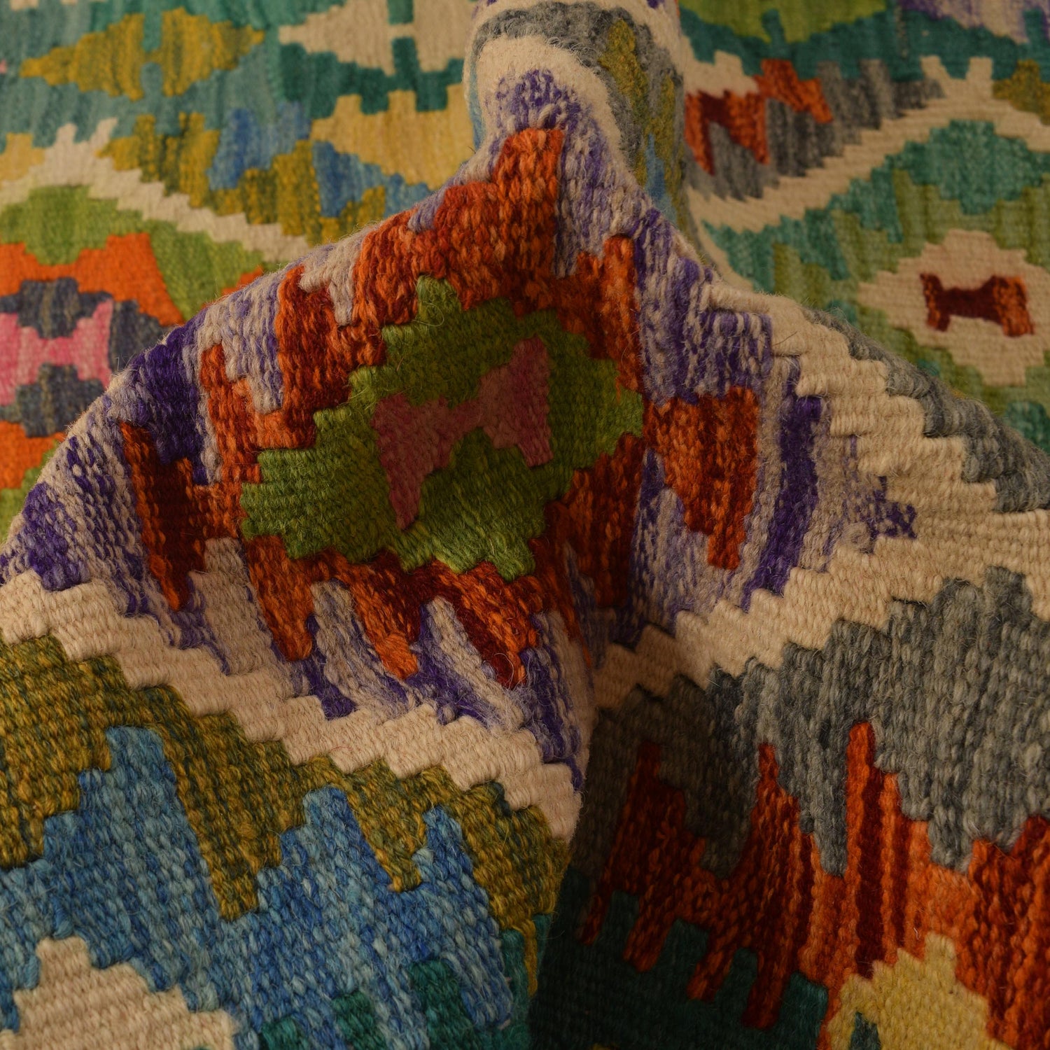 Handmade Vegetable Kilim 2' 8" x 3' 9" (ft) - No. P34902