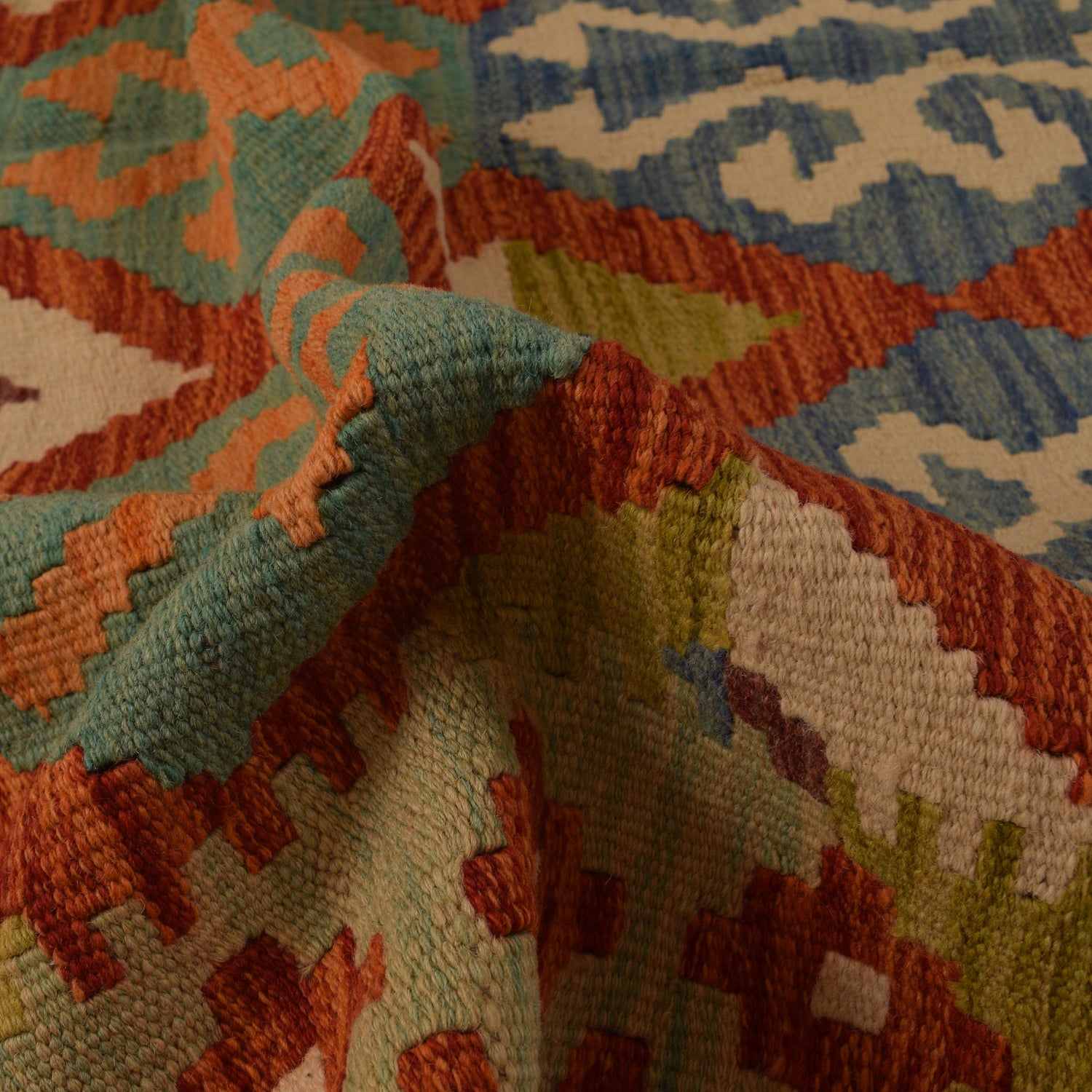 Handmade Vegetable Kilim 5' 1" x 6' 9" (ft) - No. P34912