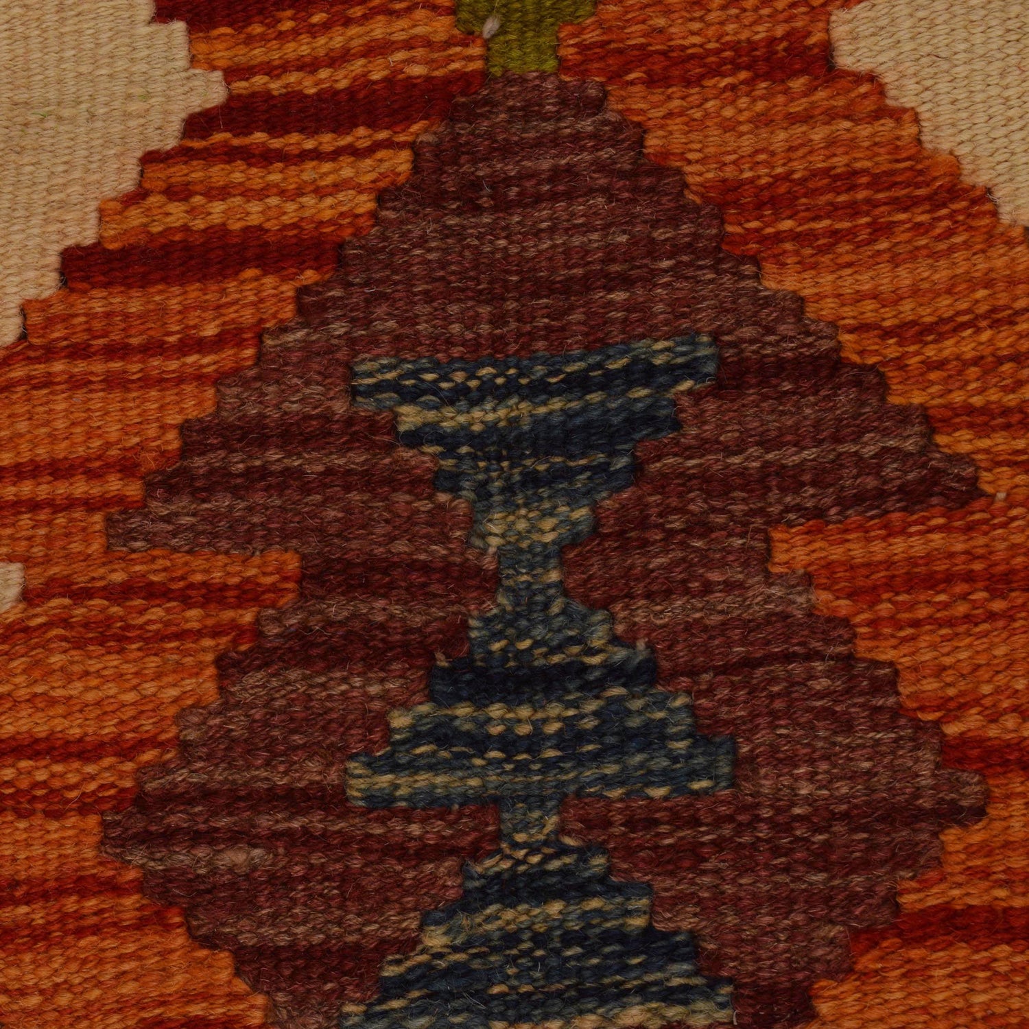 Handmade Vegetable Kelim 5' 1" x 6' 2" (ft) - No. P34913