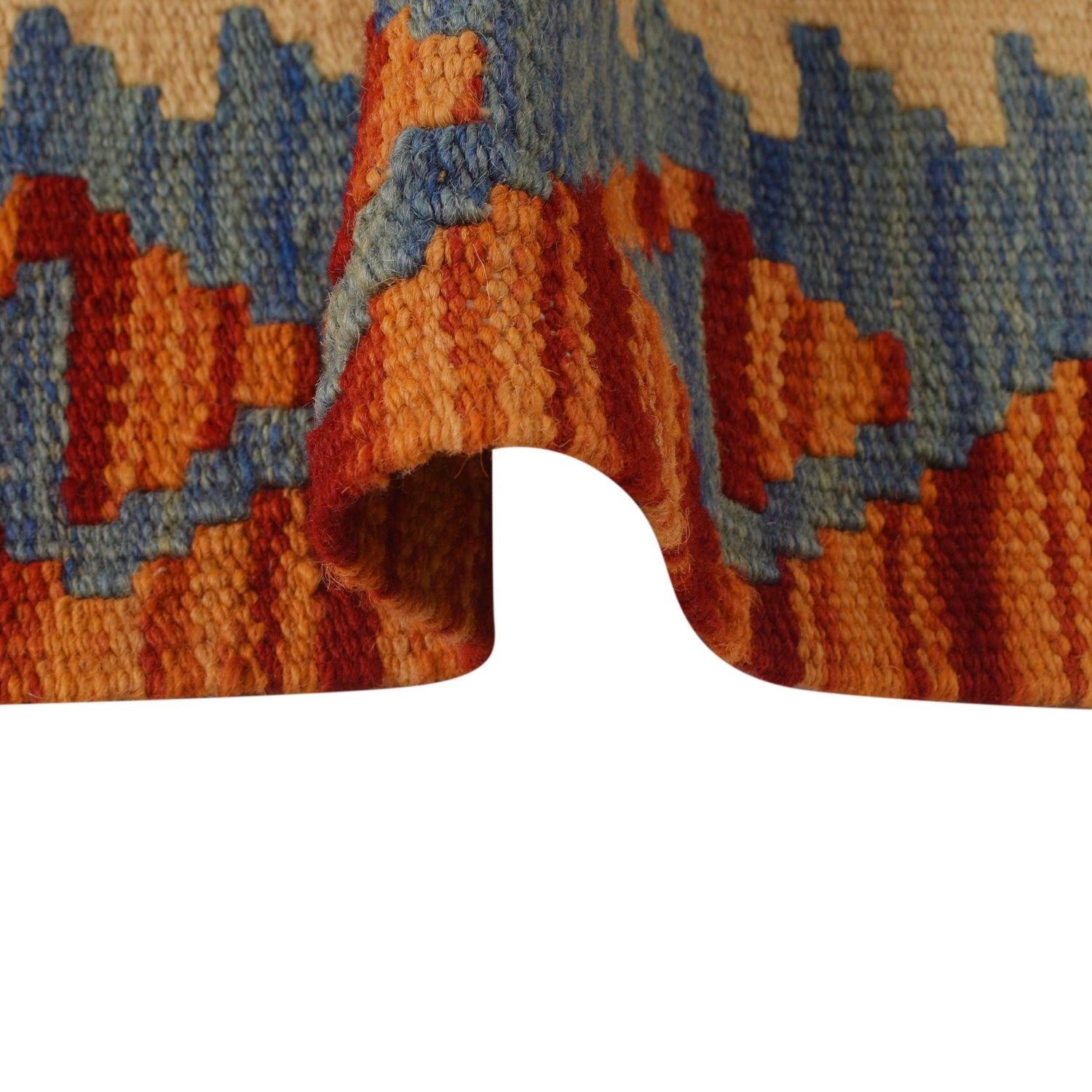 Handmade Vegetable Kelim 5' 1" x 6' 2" (ft) - No. P34913