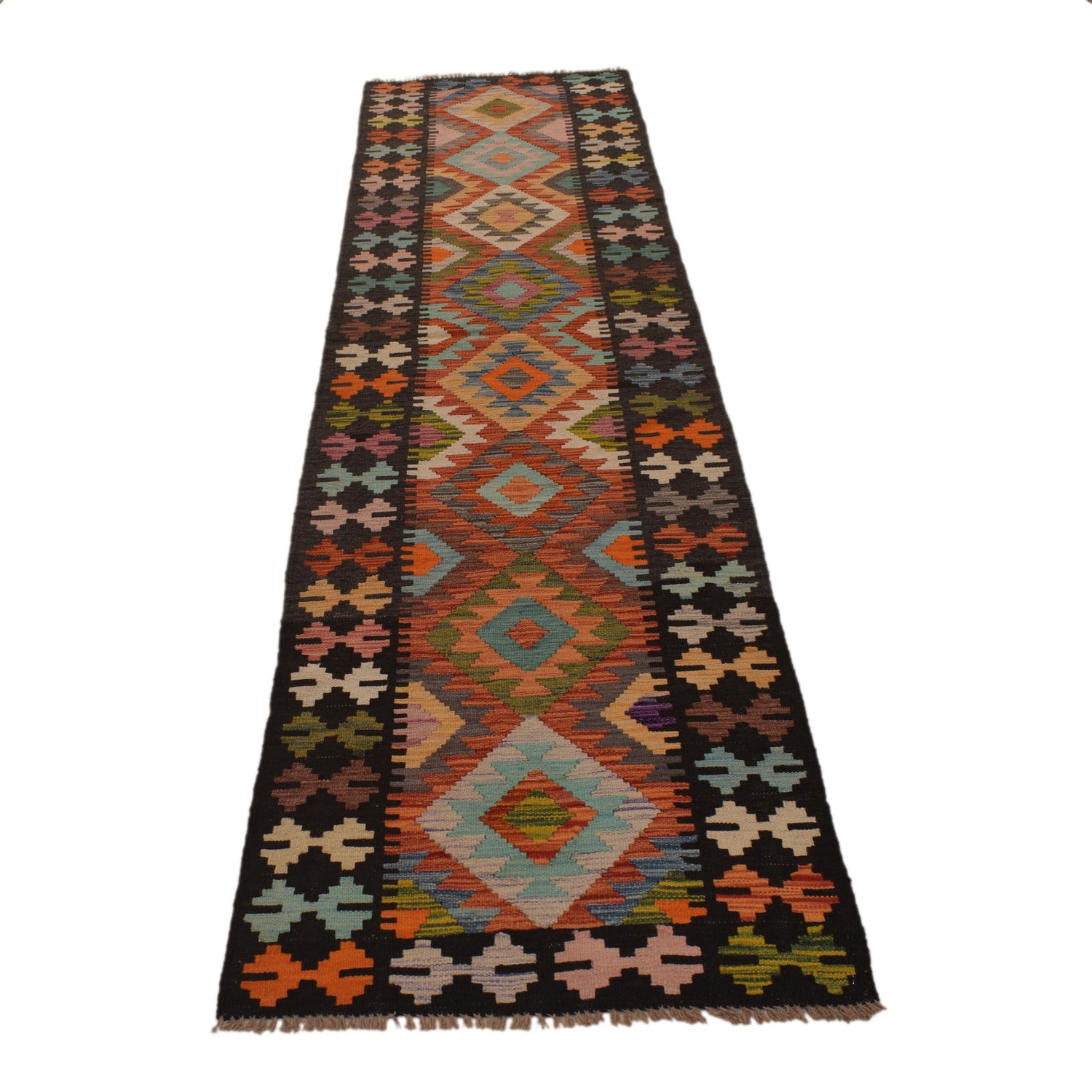 Vegetable Kilim Runner 2' 3" x 9' 10" (ft) - No. P34918