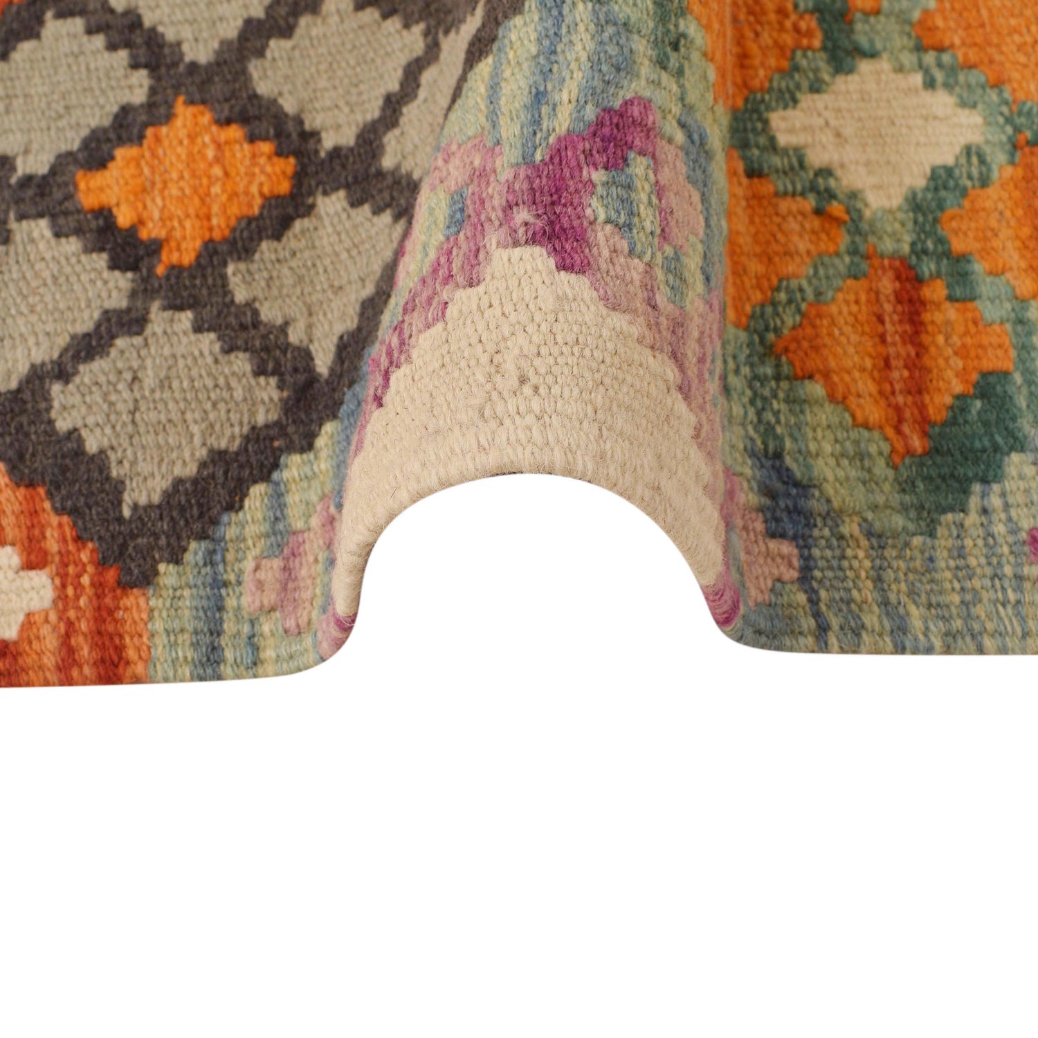 Handmade Vegetable Kilim 4' 5" x 5' 9" (ft) - No. P34931