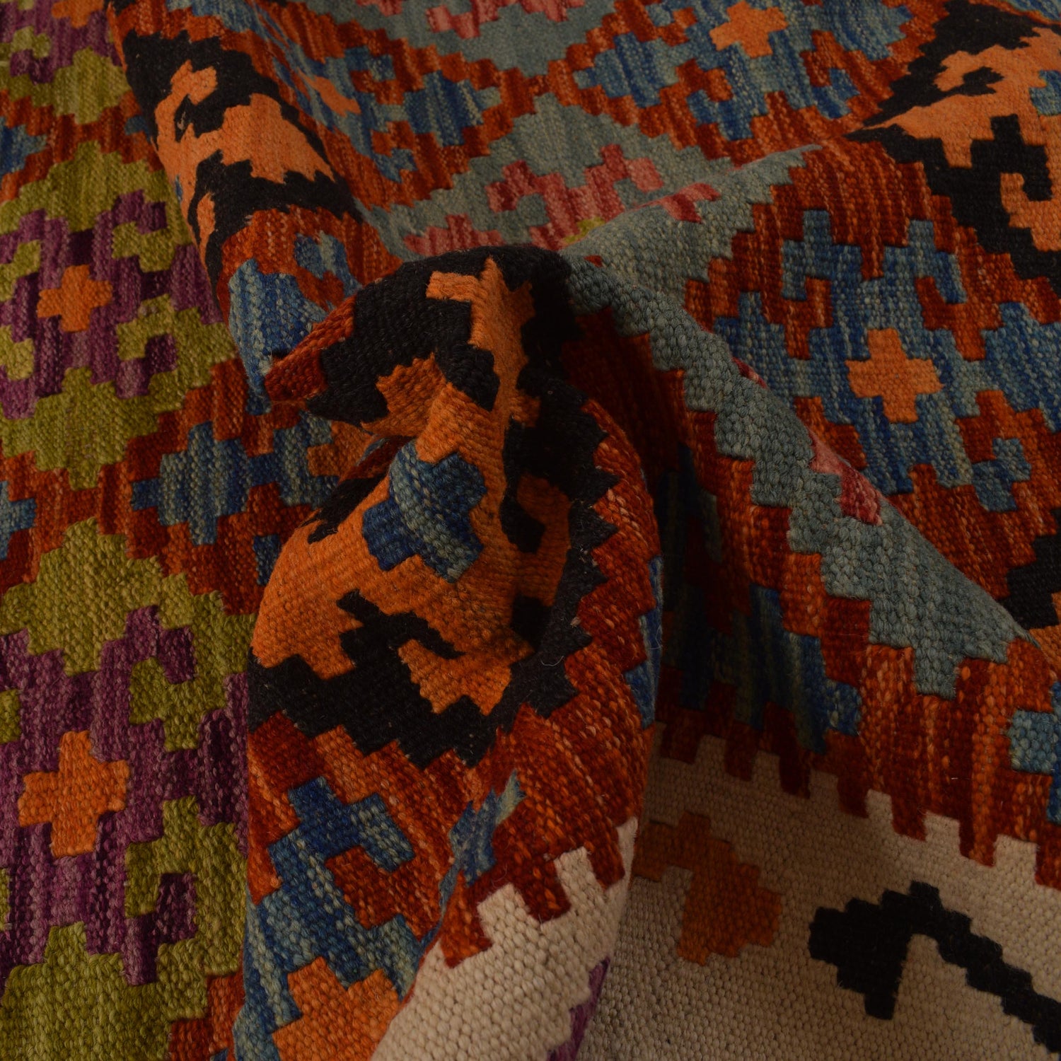 Handmade Vegetable Kilim 4' 0" x 5' 10" (ft) - No. P34936