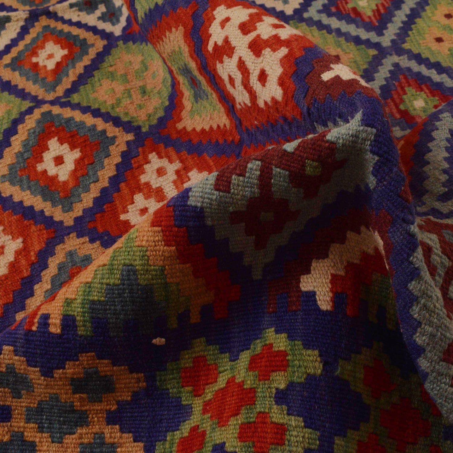 Handmade Vegetable Kelim 6' 11" x 9' 7" (ft) - No. P34964