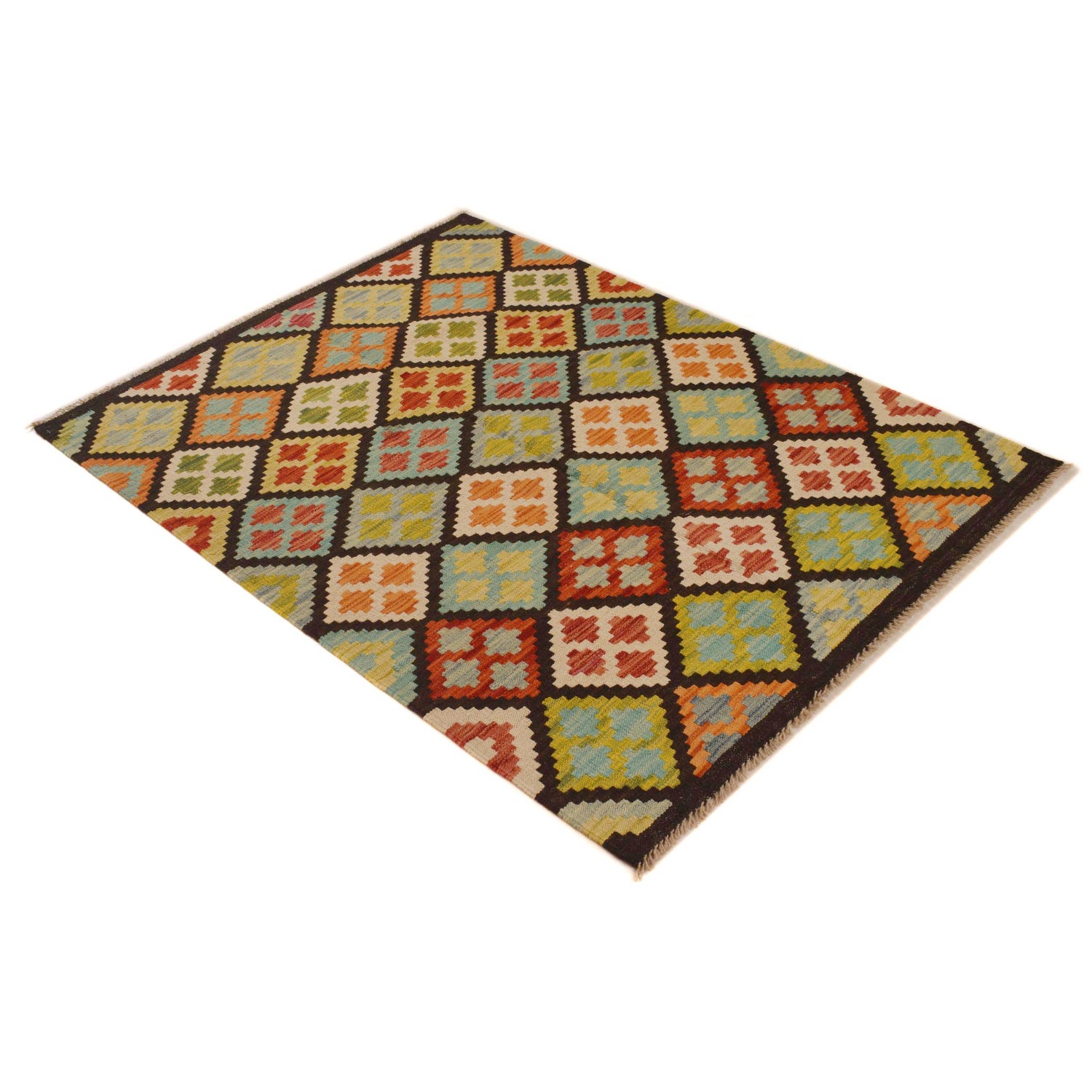 Handmade Vegetable Kilim 3' 6"  x 4' 9" (ft) - No. P34969