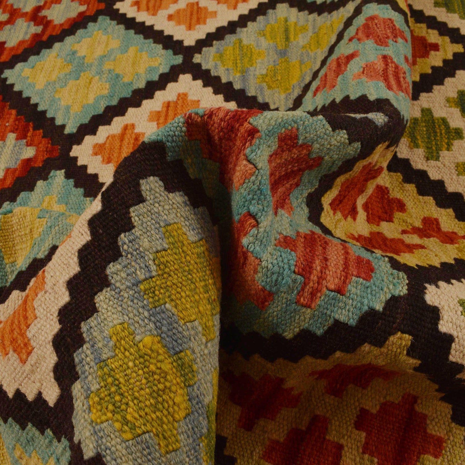 Handmade Vegetable Kilim 3' 6"  x 4' 9" (ft) - No. P34969