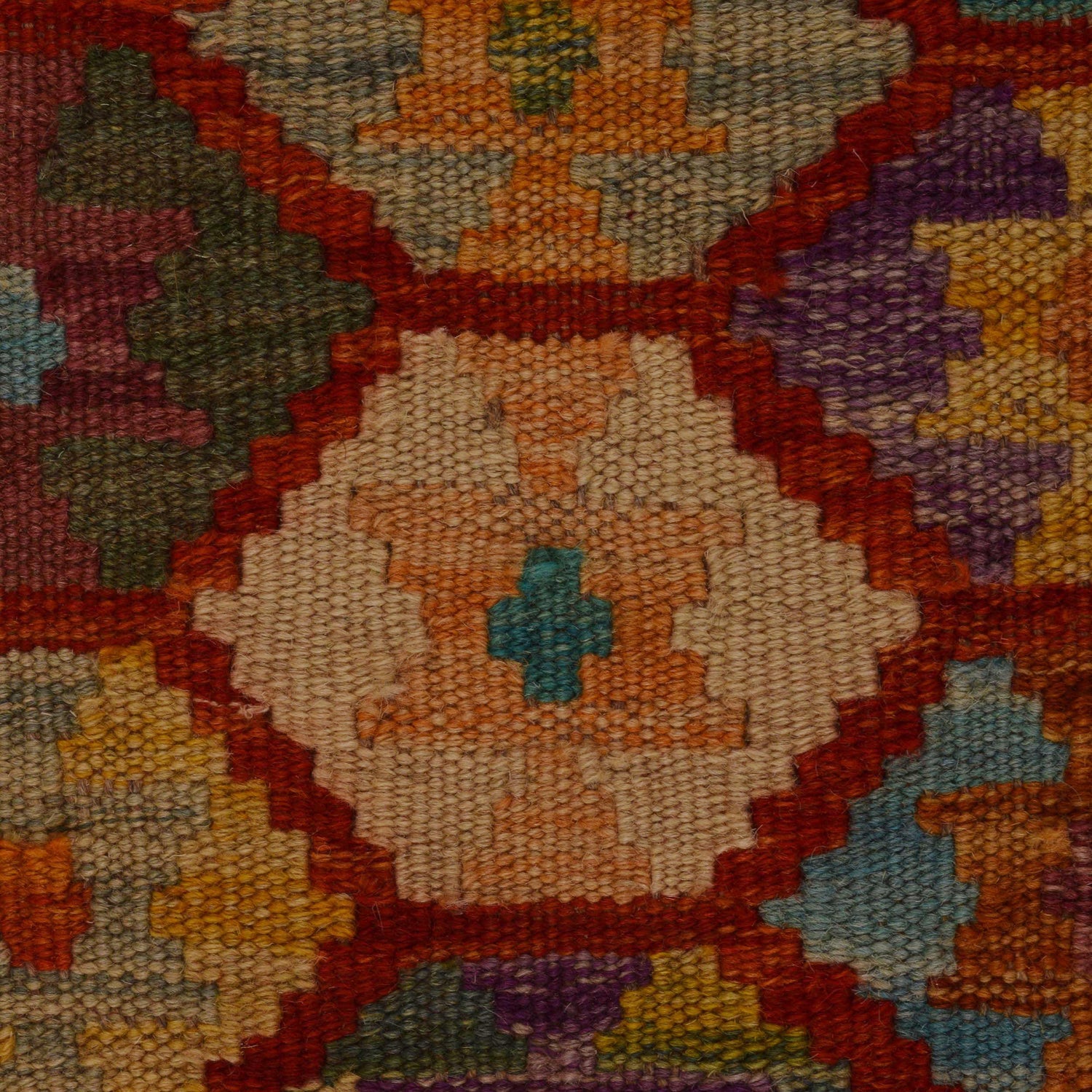 Handmade Vegetable Kelim 3' 3"  x 4' 9" (ft) - No. P34970