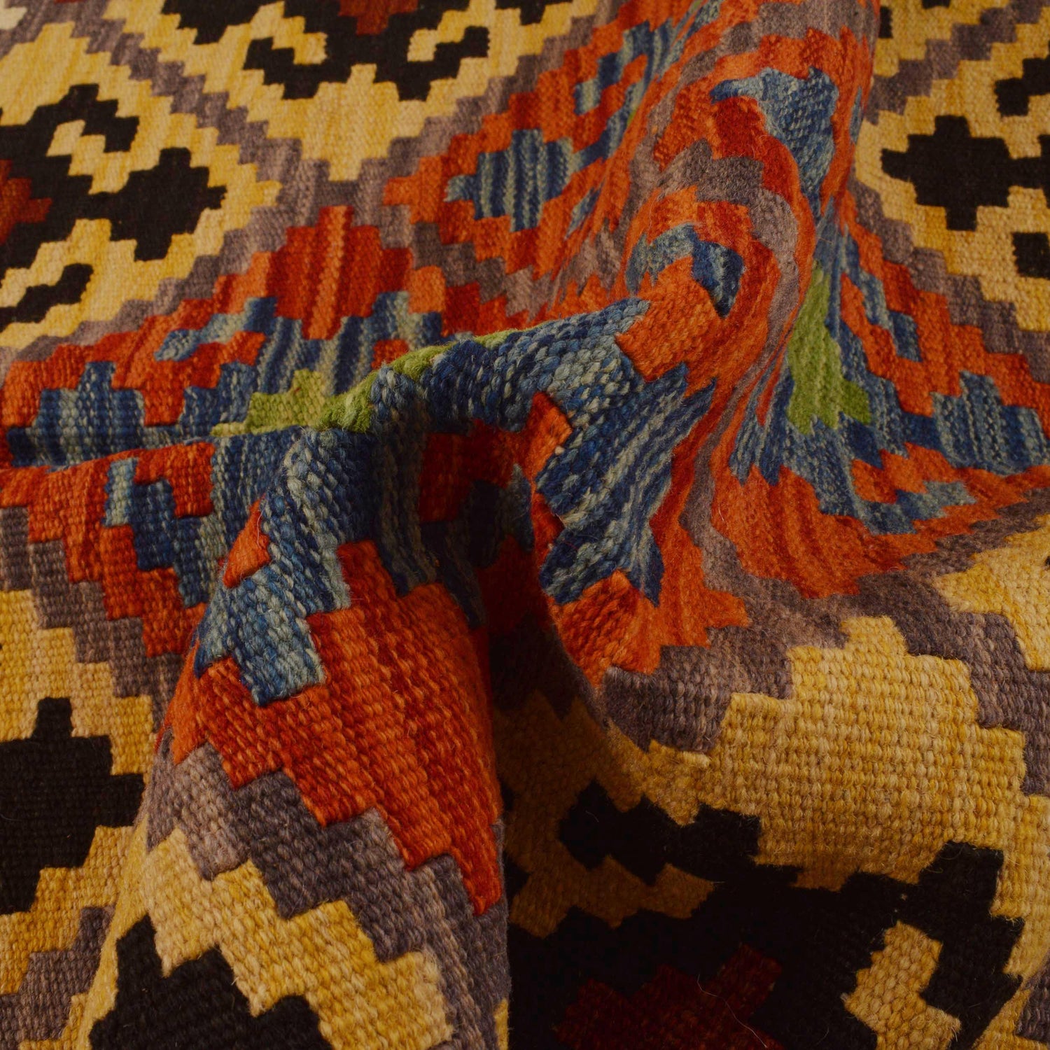 Handmade Vegetable Kilim 3' 5"  x 5' 1" (ft) - No. P34975
