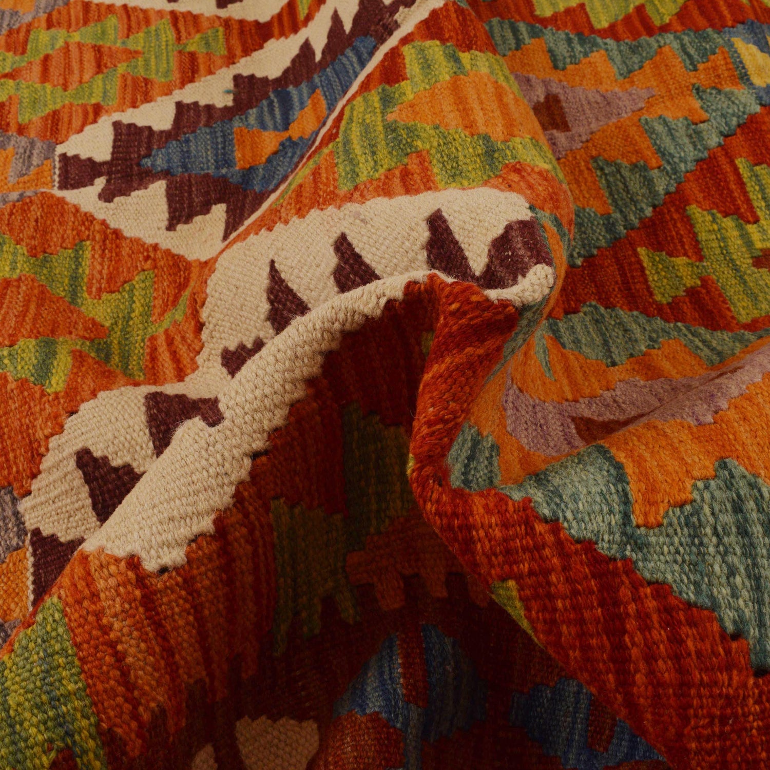 Handmade Vegetable Kelim 5' 6" x 8' 0" (ft) - No. P34982