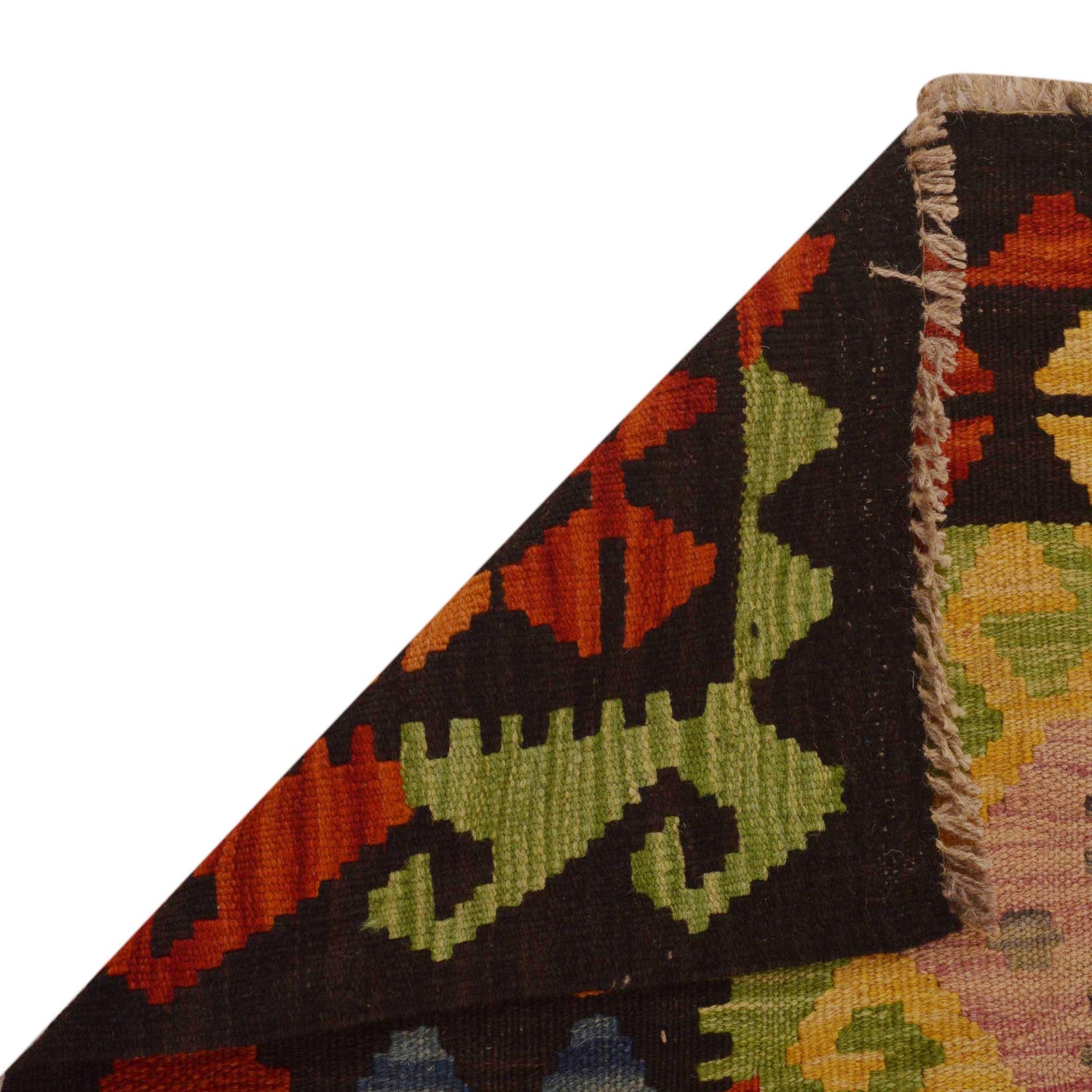 Handmade Vegetable Kelim 3' 4"  x 4' 9" (ft) - No. P34987