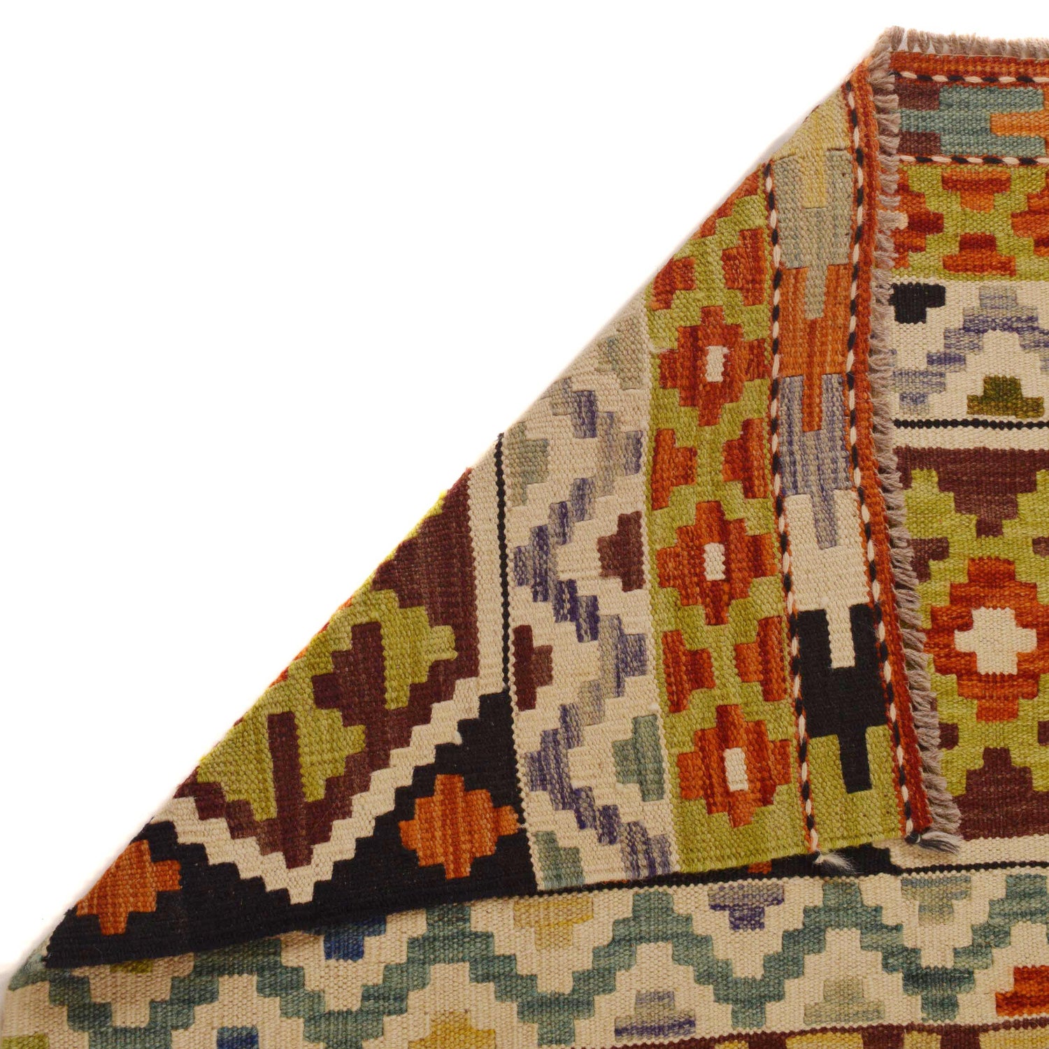 Handmade Vegetable Kilim 4' 10 x 7' 6 (ft) - No. P34988