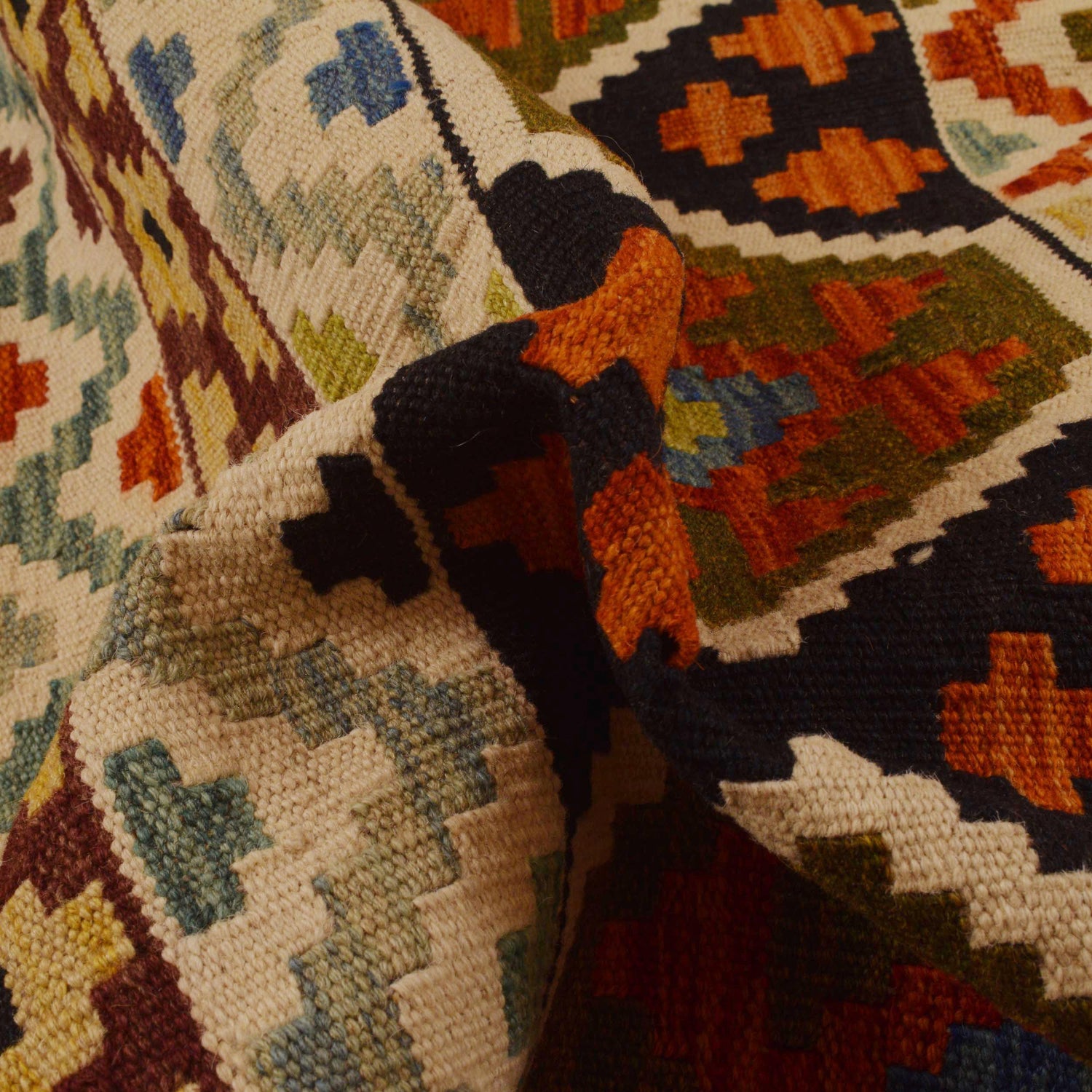 Handmade Vegetable Kilim 4' 10 x 7' 6 (ft) - No. P34988