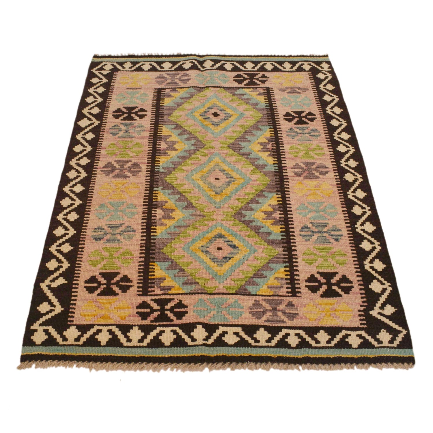 Handmade Vegetable Kilim 3' 3"  x 4' 10" (ft) - No. P34990