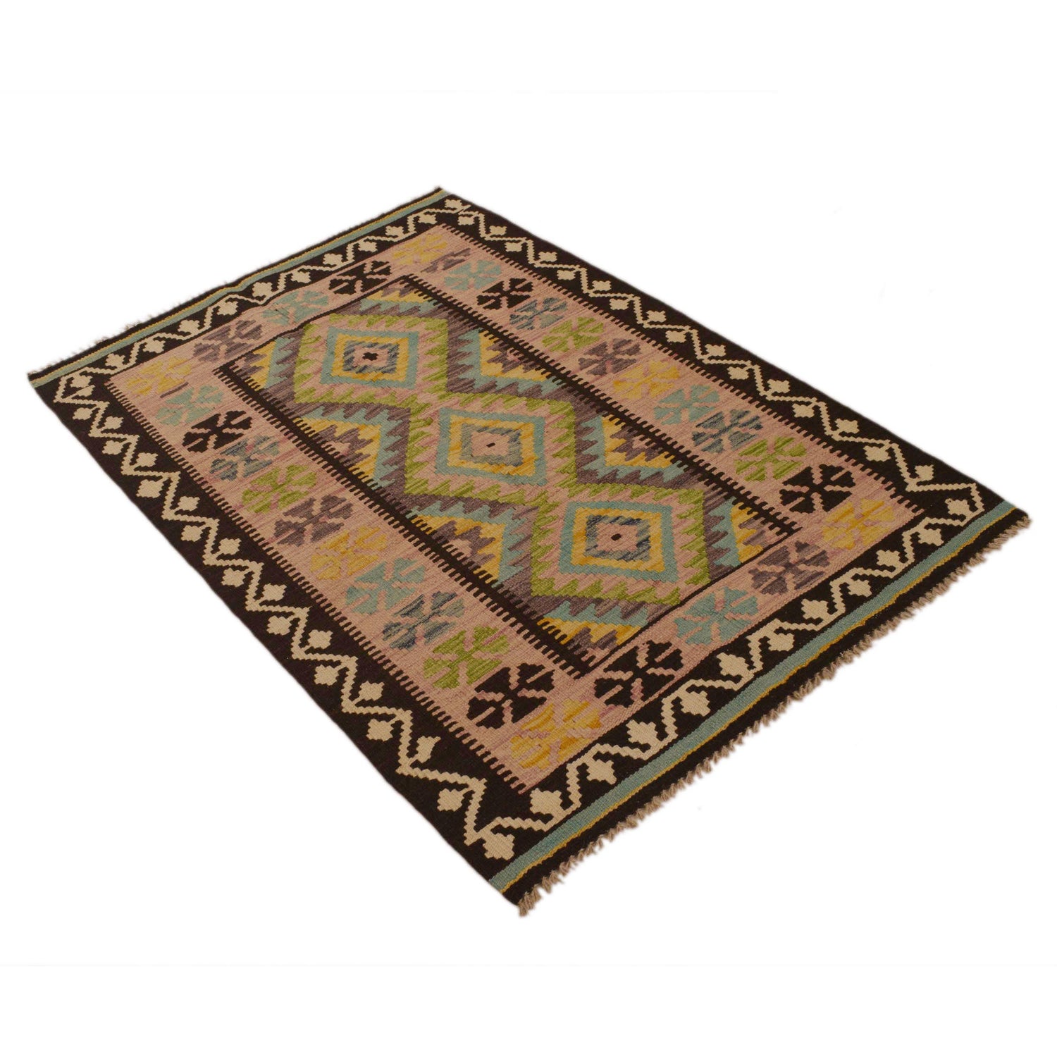 Handmade Vegetable Kilim 3' 3"  x 4' 10" (ft) - No. P34990