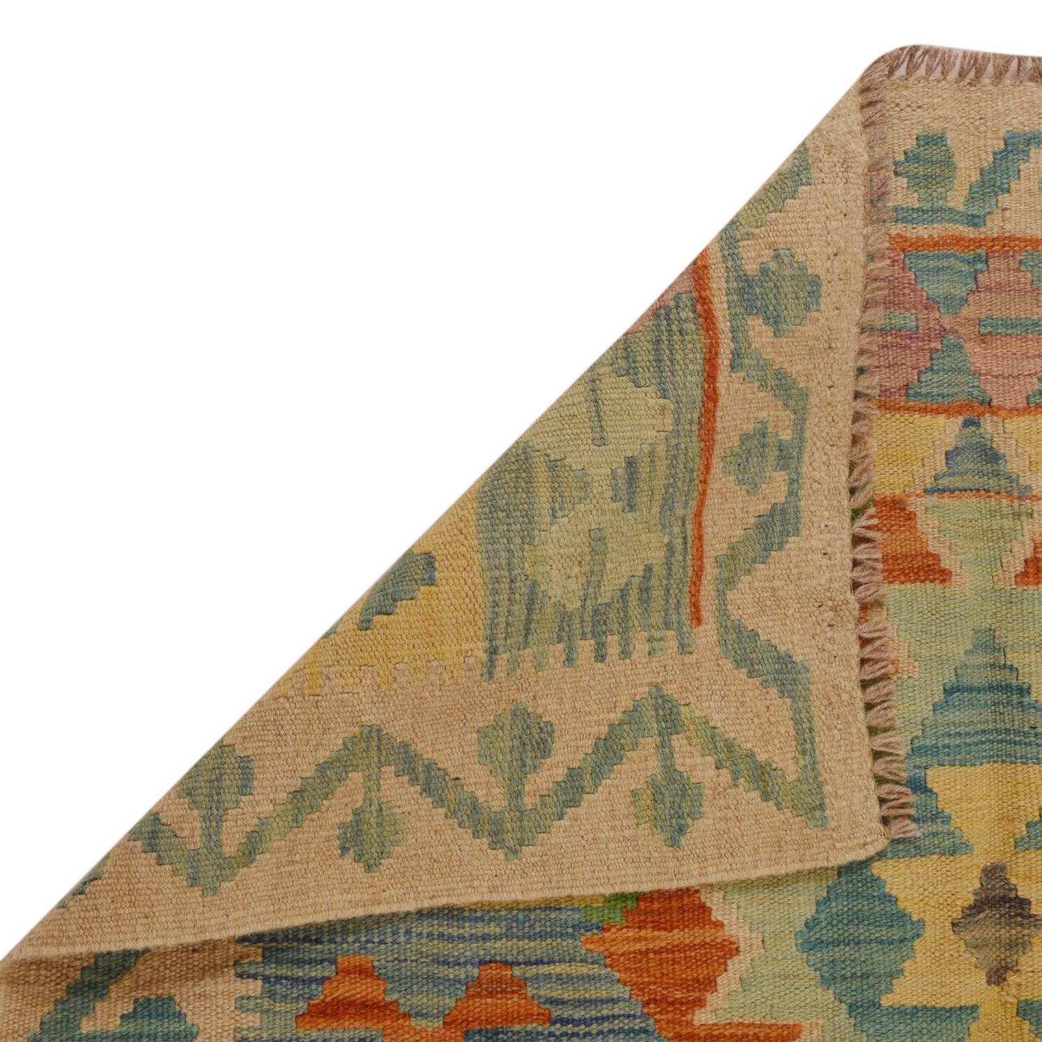 Handmade Vegetable Kelim 3' 3"  x 4' 11" (ft) - No. P34999