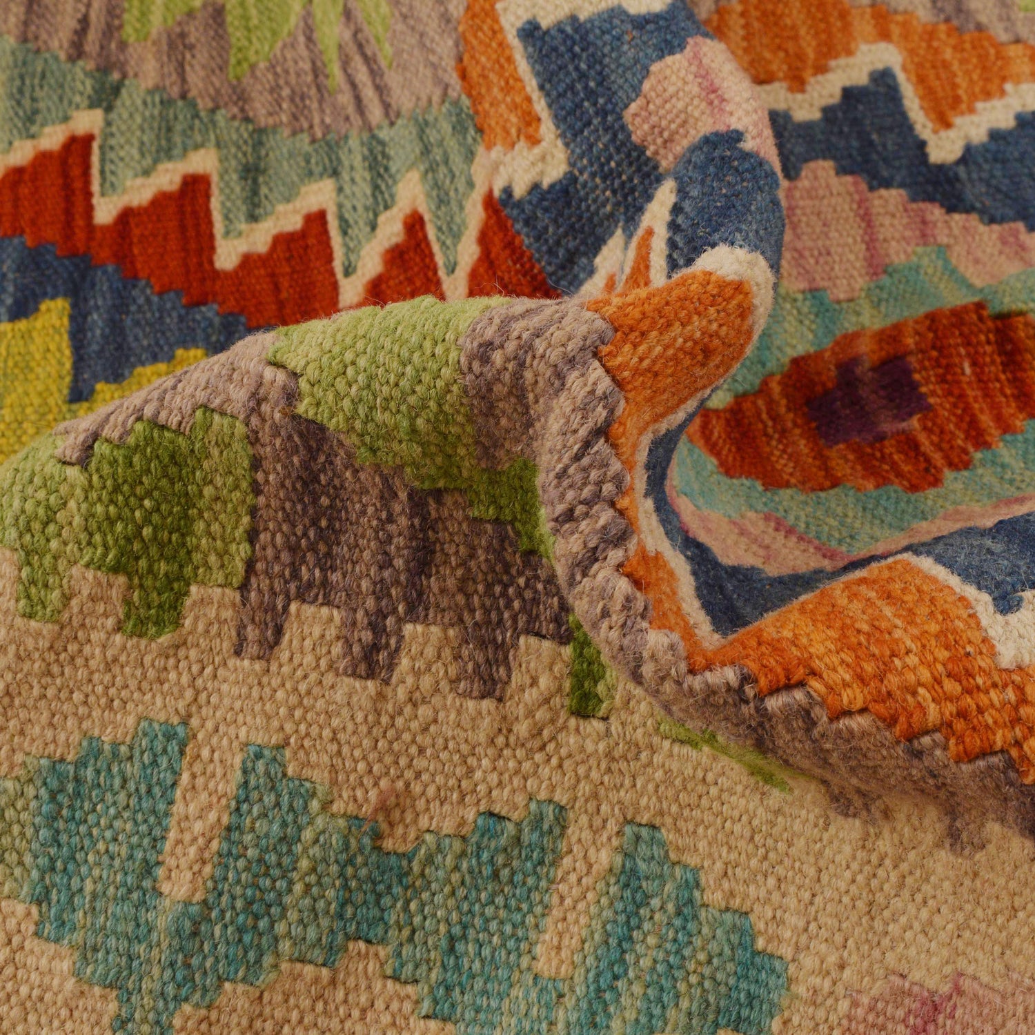 Handmade Vegetable Kilim 3' 3"  x 5' 5" (ft) - No. P35007