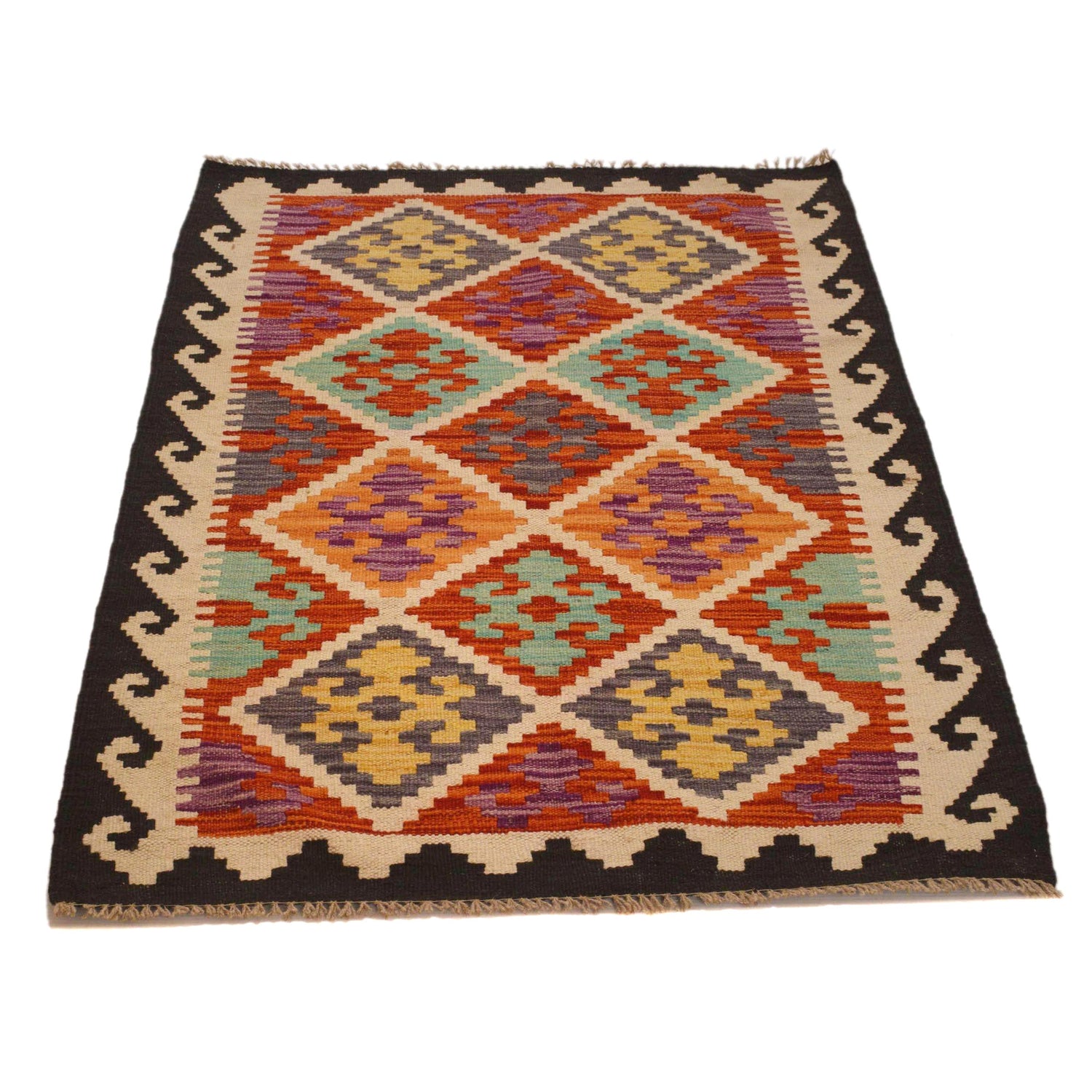 Handmade Vegetable Kilim 2' 9" x 4' 3" (ft) - No. P35011