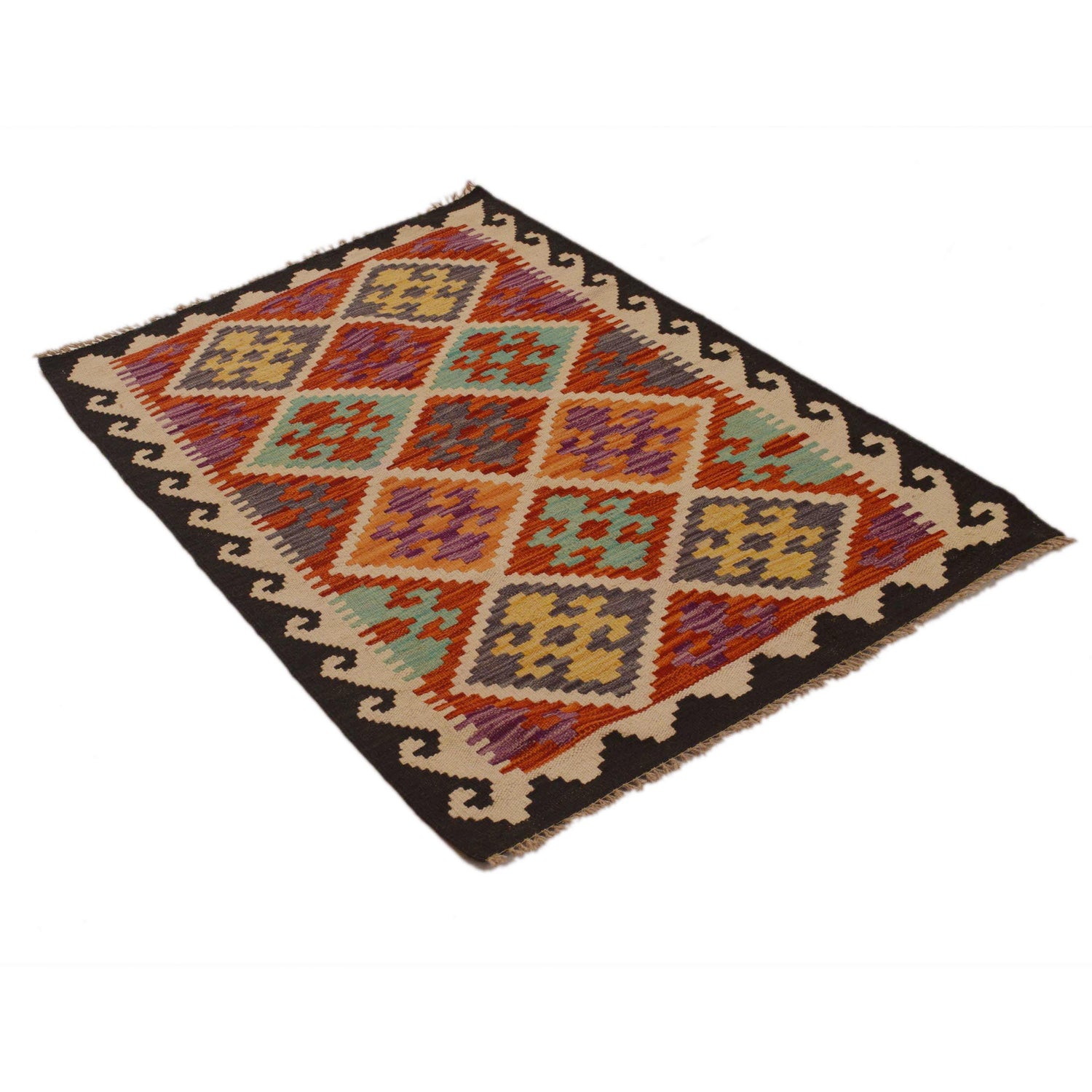 Handmade Vegetable Kilim 2' 9" x 4' 3" (ft) - No. P35011