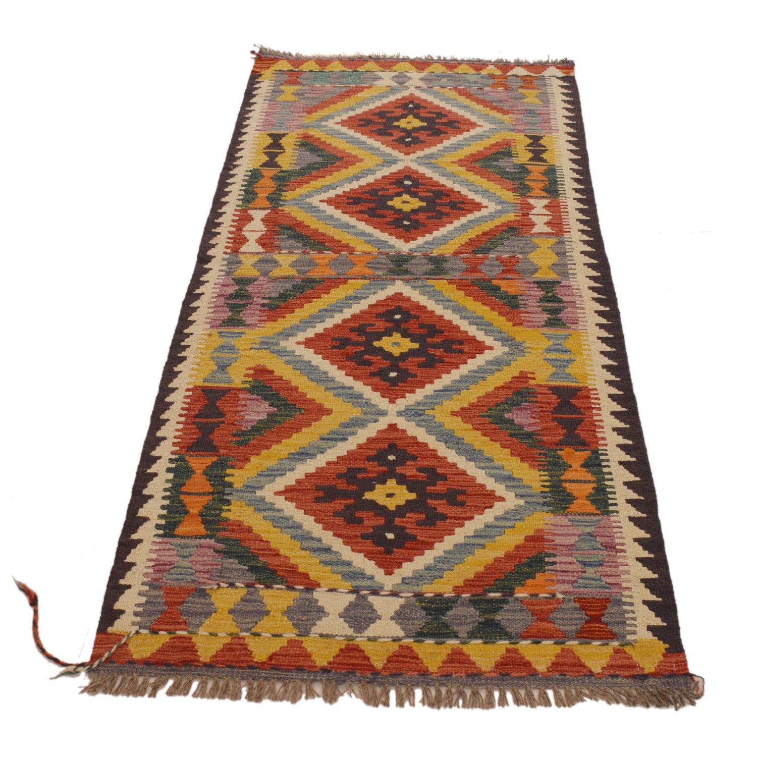 Vegetable Kilim Runner 2' 6" x 6' 6" (ft)- No. P35013