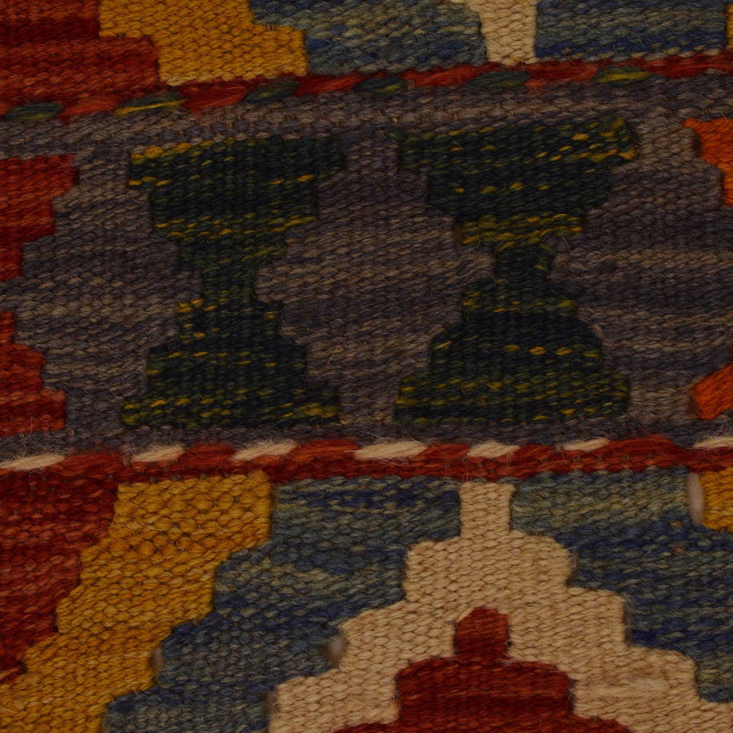 Vegetable Kilim Runner 2' 6" x 6' 6" (ft)- No. P35013