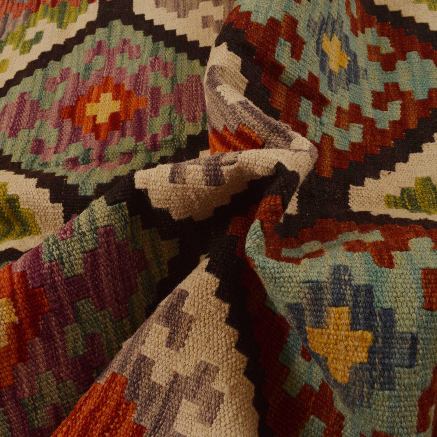 Handmade Vegetable Kilim 3' 2"  x 5' 1" (ft) - No. P35015