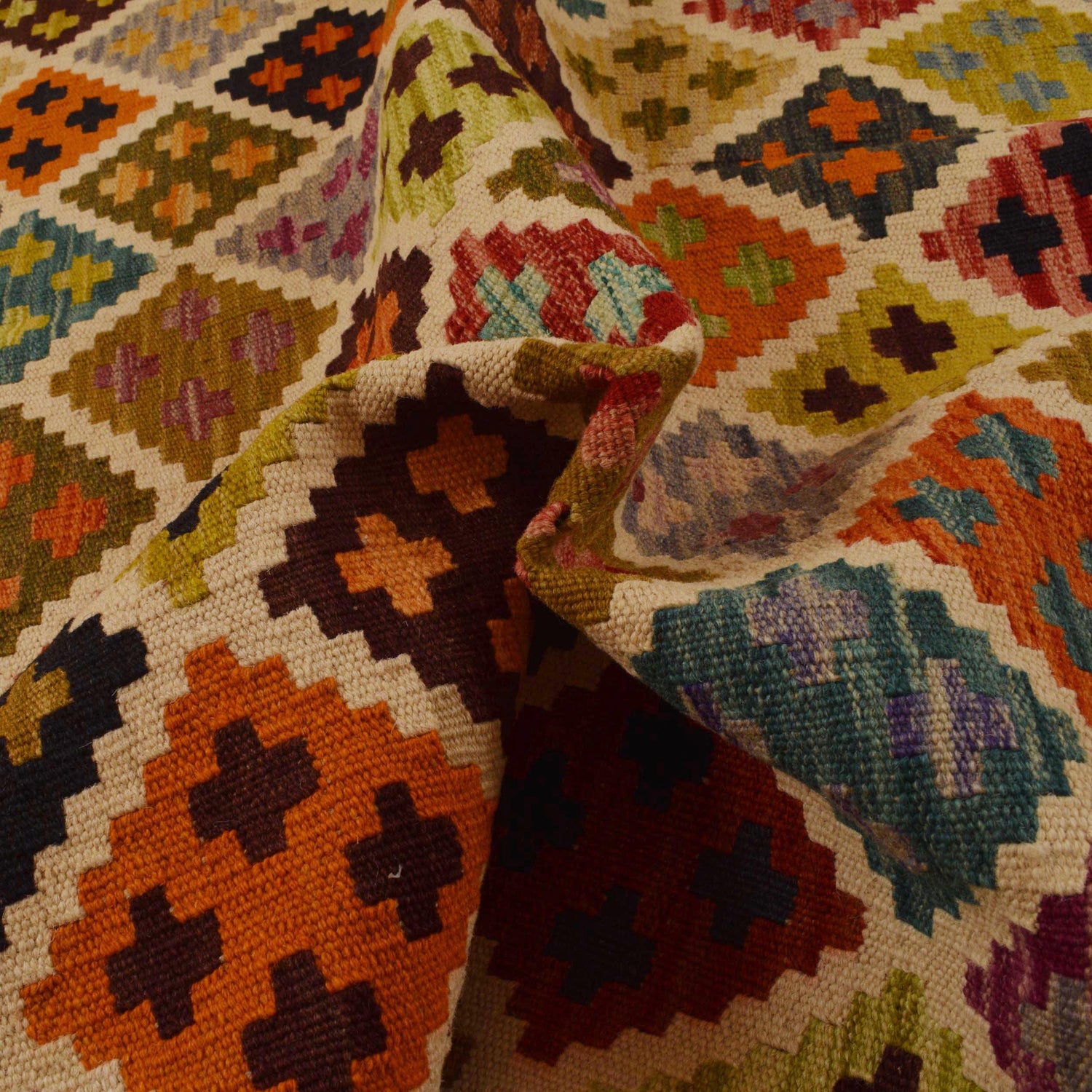 Handmade Vegetable Kilim 4' 11 x 6' 8 (ft) - No. P35019