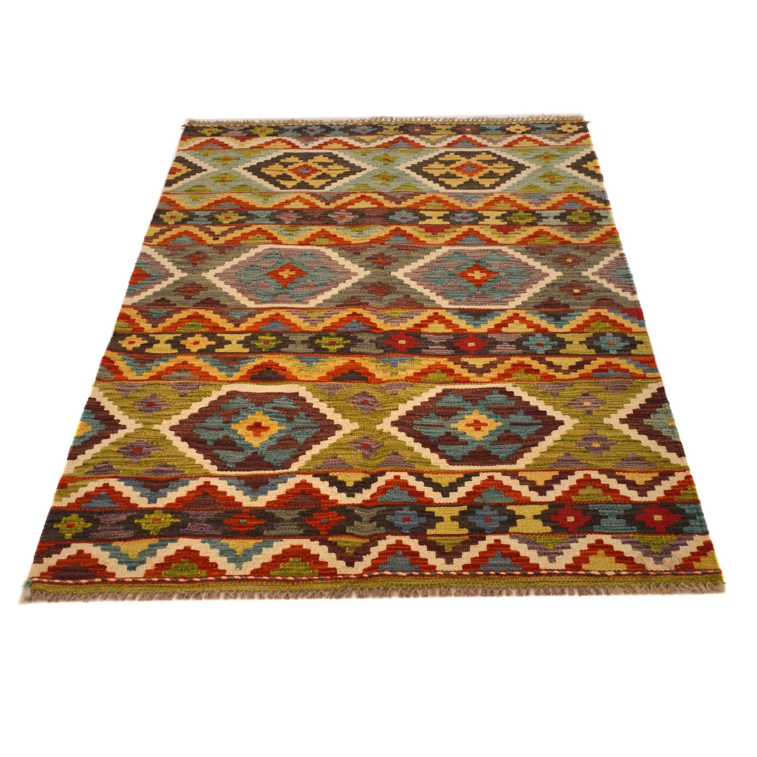 Handmade Vegetable Kilim 3' 5"  x 5' 2" (ft) - No. P35023