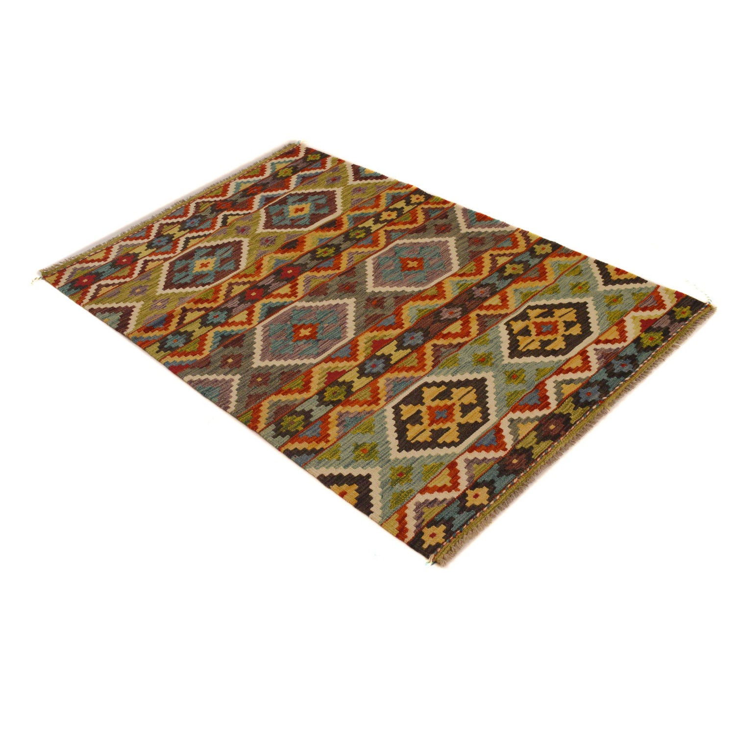 Handmade Vegetable Kilim 3' 5"  x 5' 2" (ft) - No. P35023