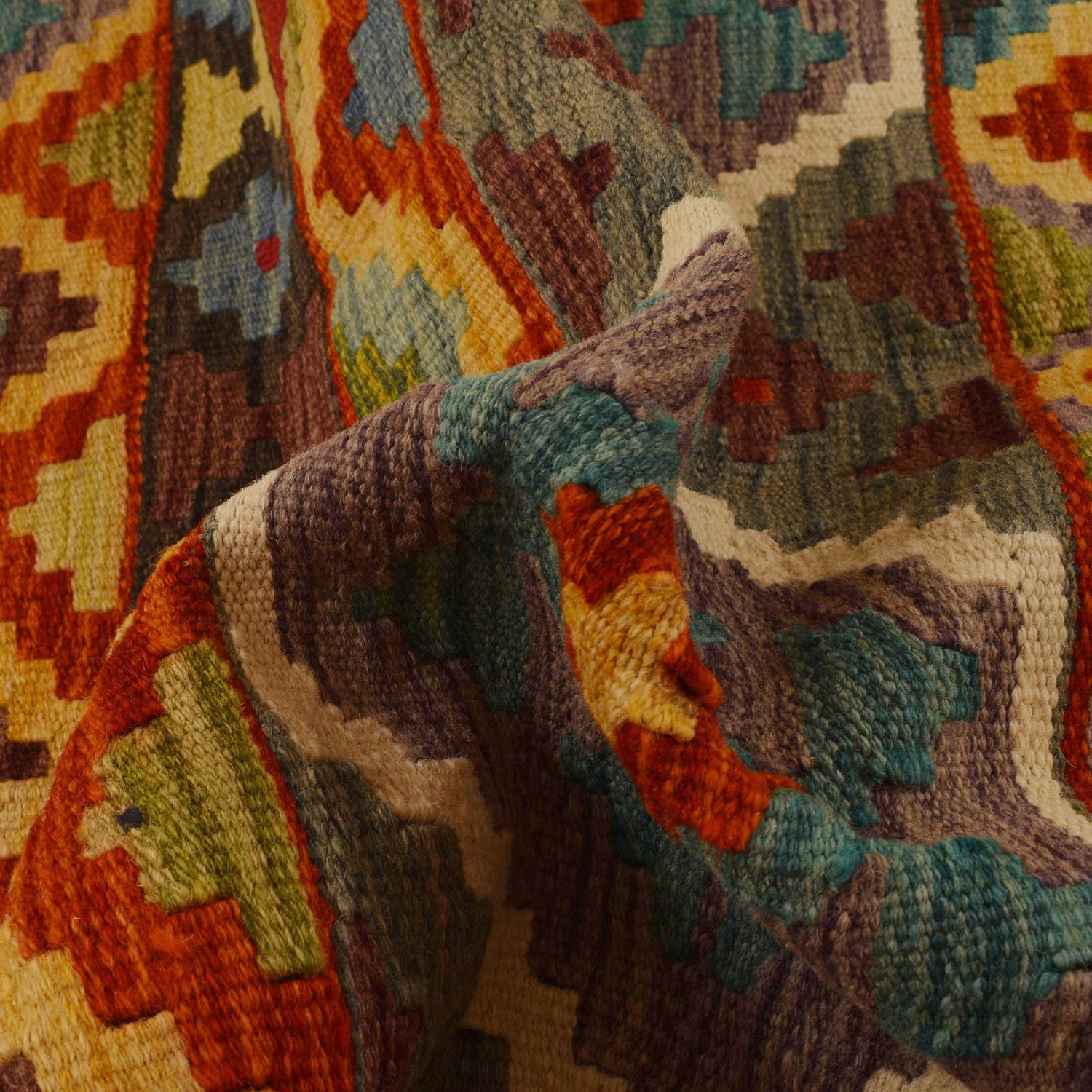 Handmade Vegetable Kilim 3' 5"  x 5' 2" (ft) - No. P35023