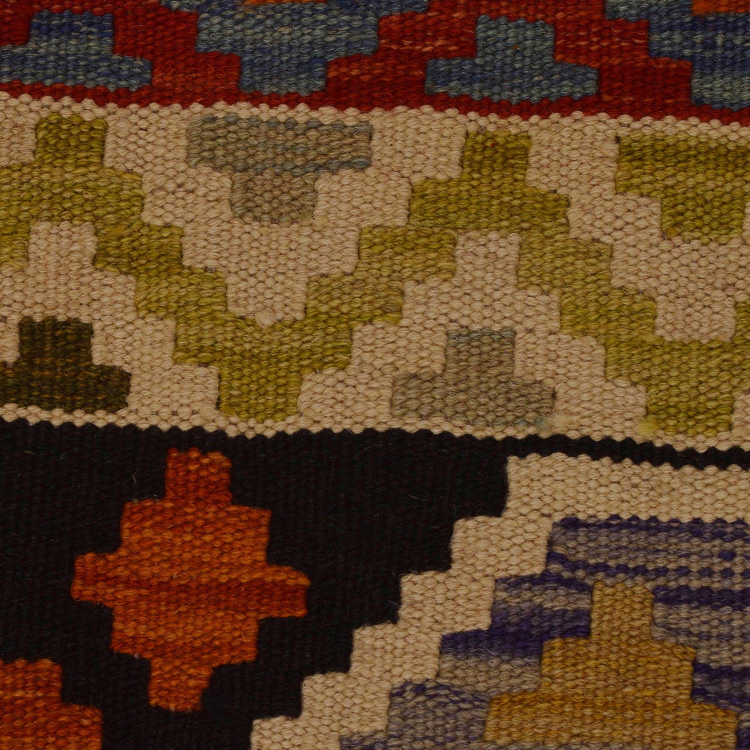 Handmade Vegetable Kilim 4' 10 x 7' 5 (ft) - No. P35050