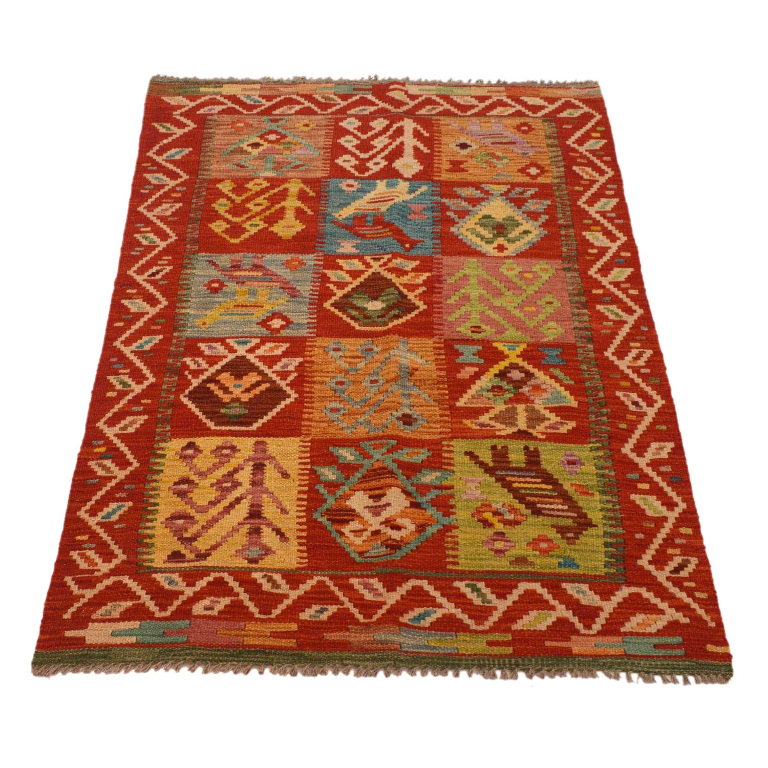 Handmade Vegetable Kilim 3' 0"  x 4' 10" (ft) - No. P35052