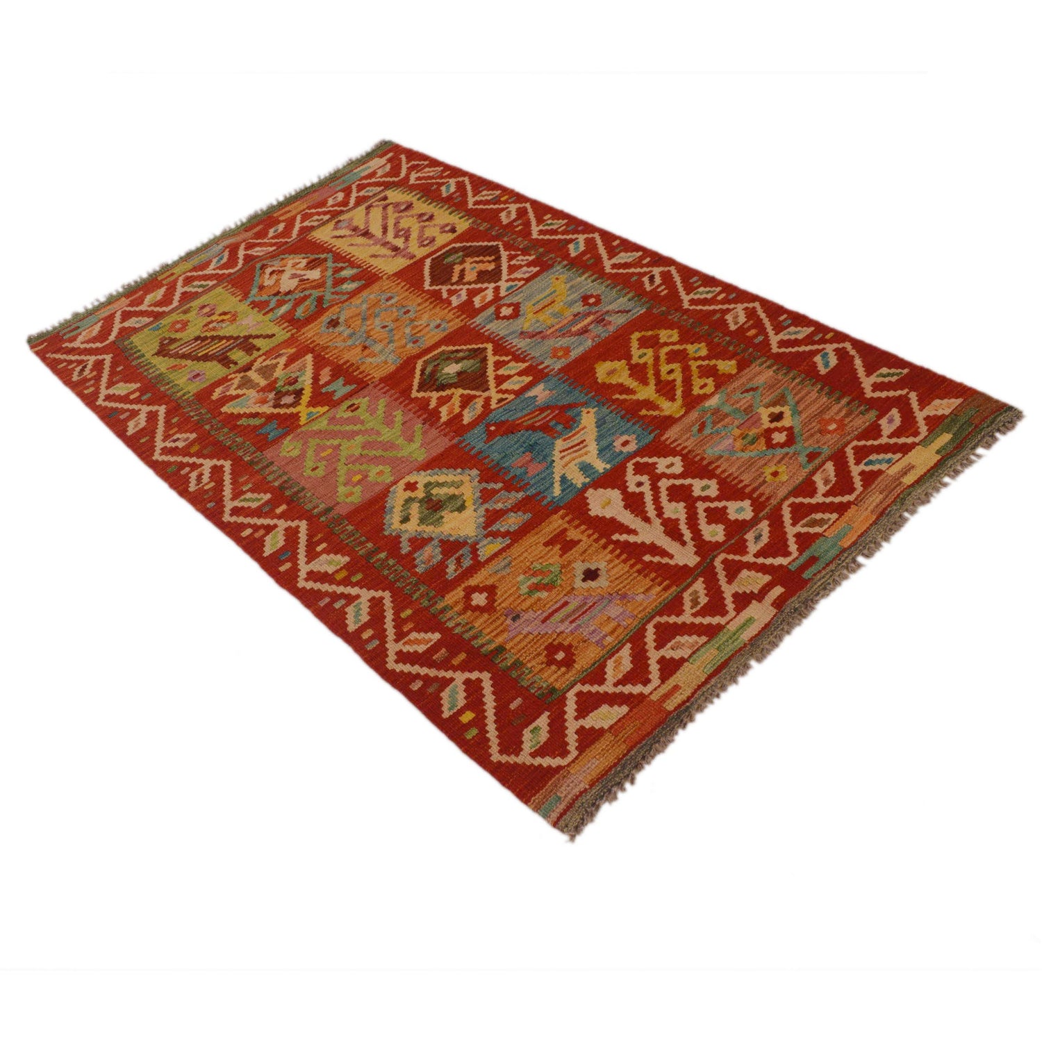 Handmade Vegetable Kilim 3' 0"  x 4' 10" (ft) - No. P35052