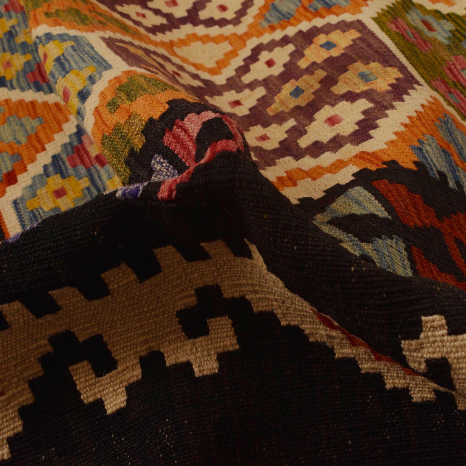 Handmade Vegetable Kilim 8' 4" x 9' 9" (ft) - No. P35057