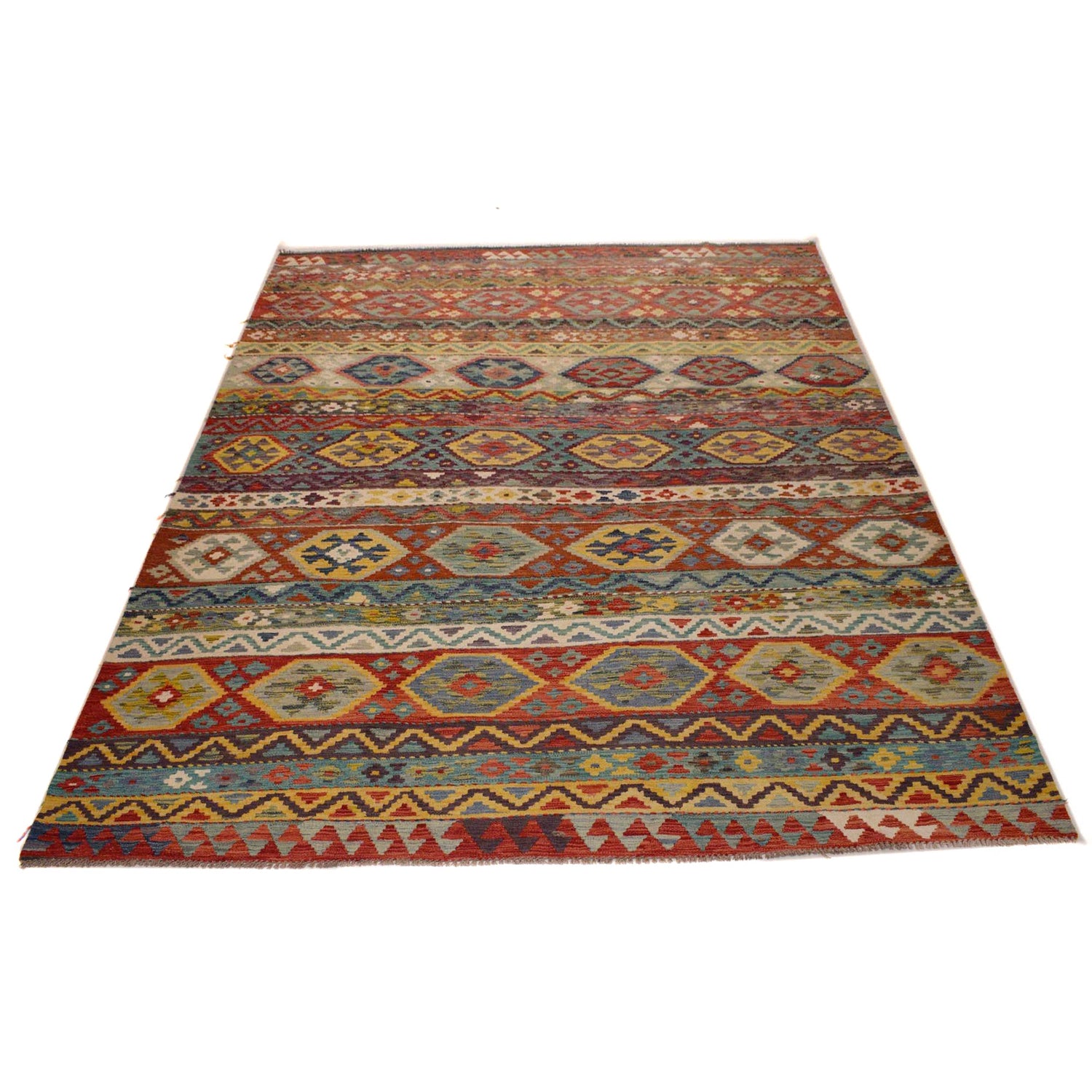 Handmade Vegetable Kilim 8' 4 x 11' 11 (ft) - No. P35058
