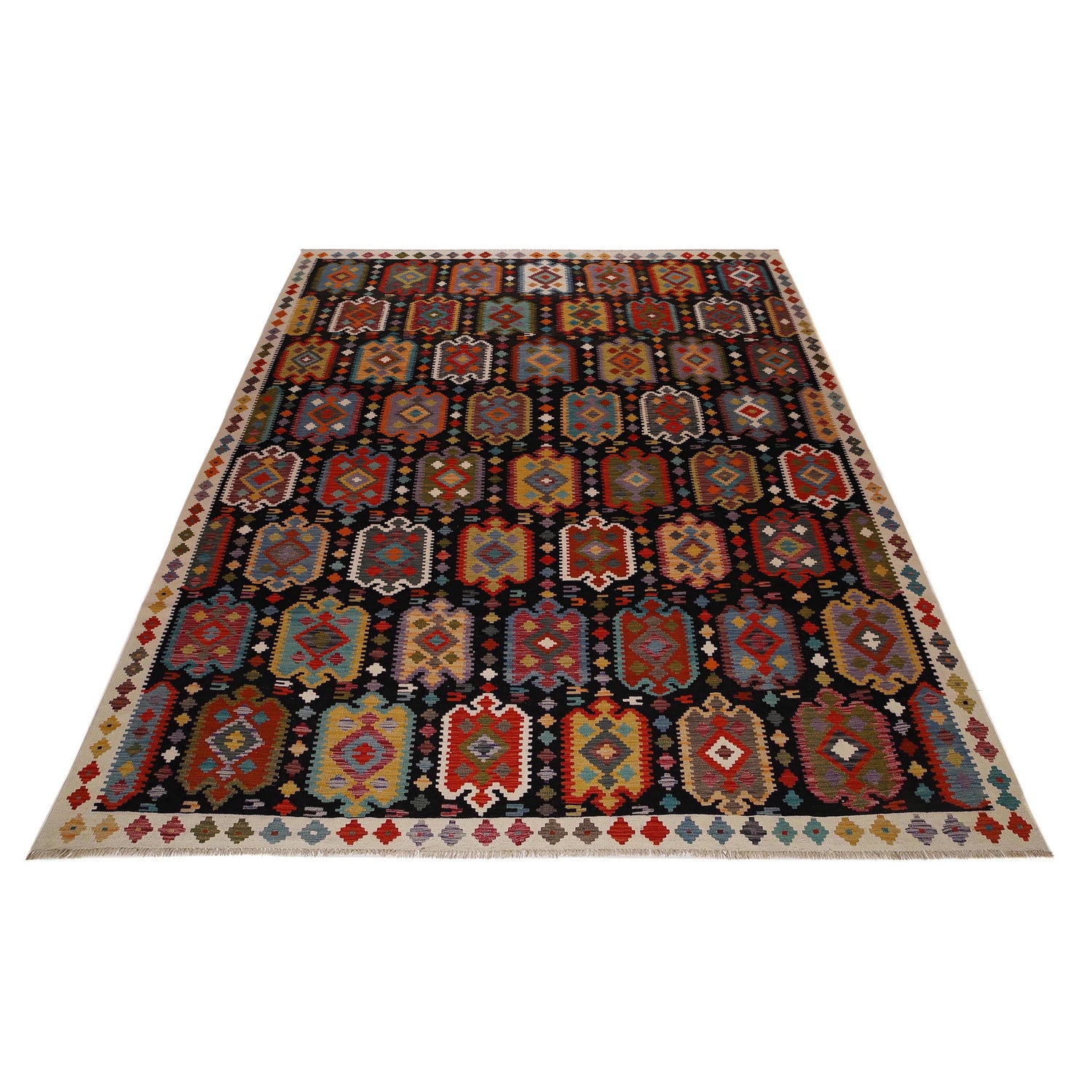Handmade Vegetable Kilim 9' 10" x 13' 2" (ft) - No. P35063