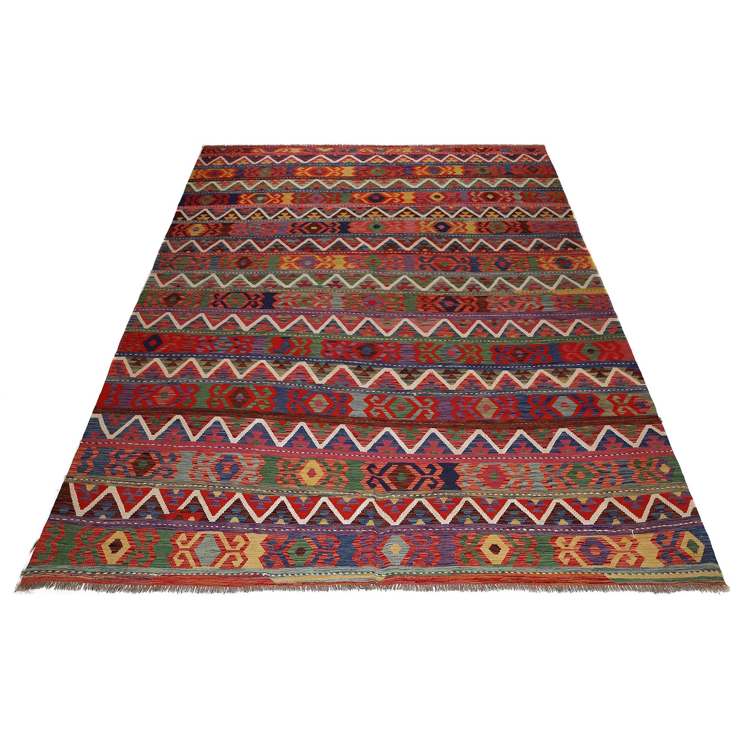 Handmade Vegetable Kilim 9' 8" x 12' 9" (ft) - No. P35065